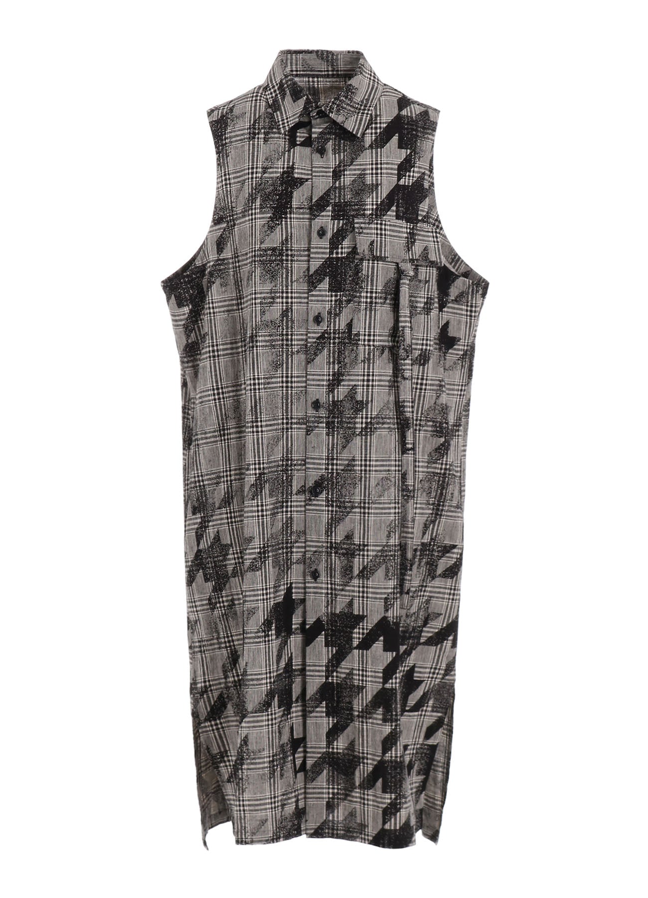Stylish Cotton Linen Plaid Houndstooth Sleeveless Shirt Dress for Women | Casual Summer Dress for Outdoors, Office & Travel