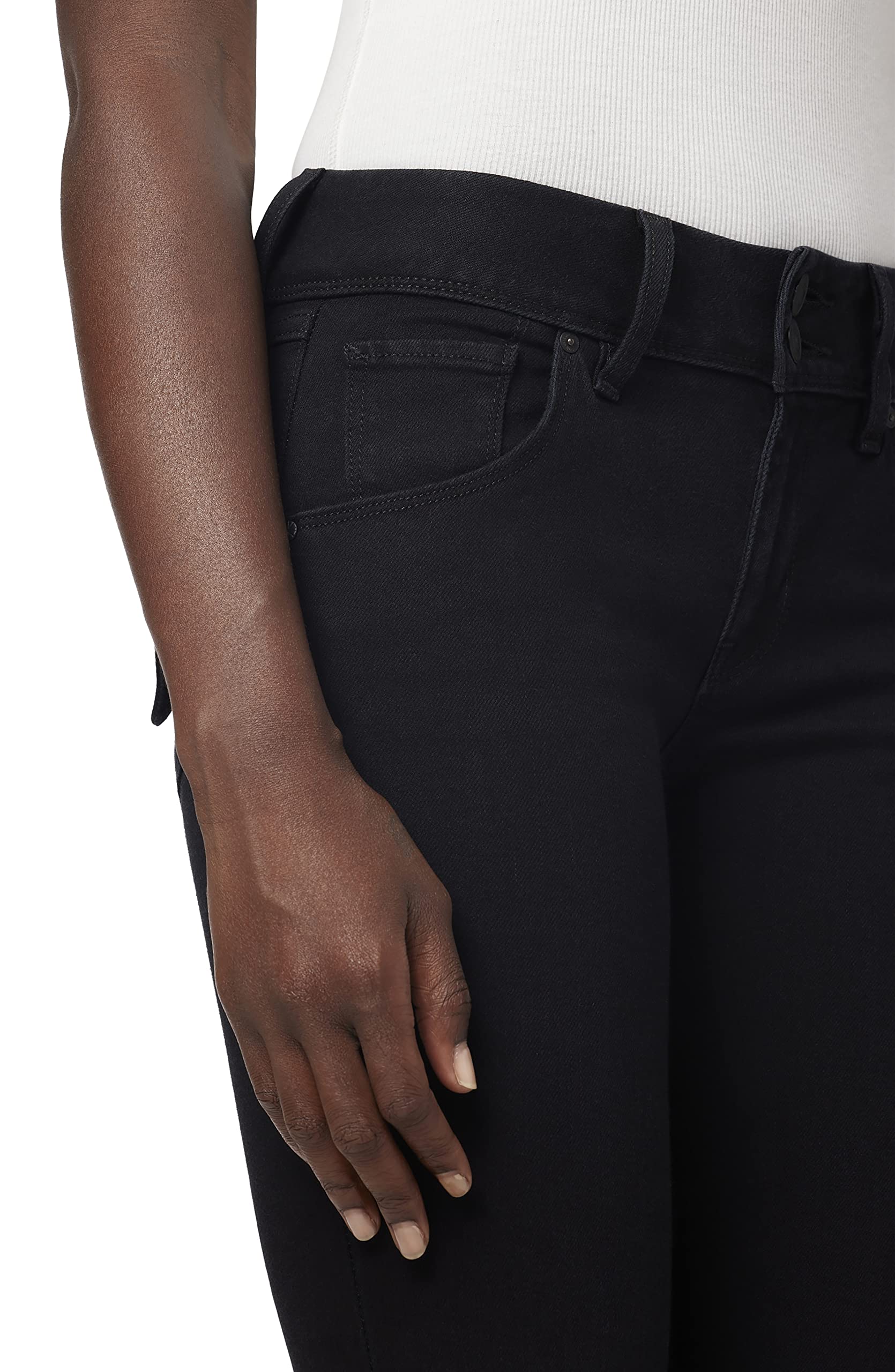 HUDSON Women's Collin Mid Rise Skinny Ankle Jeans with Back Flap Pockets - Stretch Denim Pants for Casual Wear & Everyday Outfits