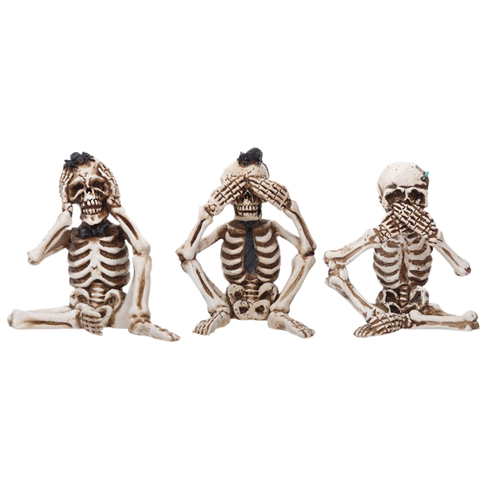 DFDGBD Halloween Skeleton Decor Set - 3-Piece Skeleton Props for Indoor & Outdoor Halloween Decorations, Garden & House Hanging Decor (Multicolor, One Size) - Perfect for Halloween Parties, Haunted Houses & Spooky Yard Displays