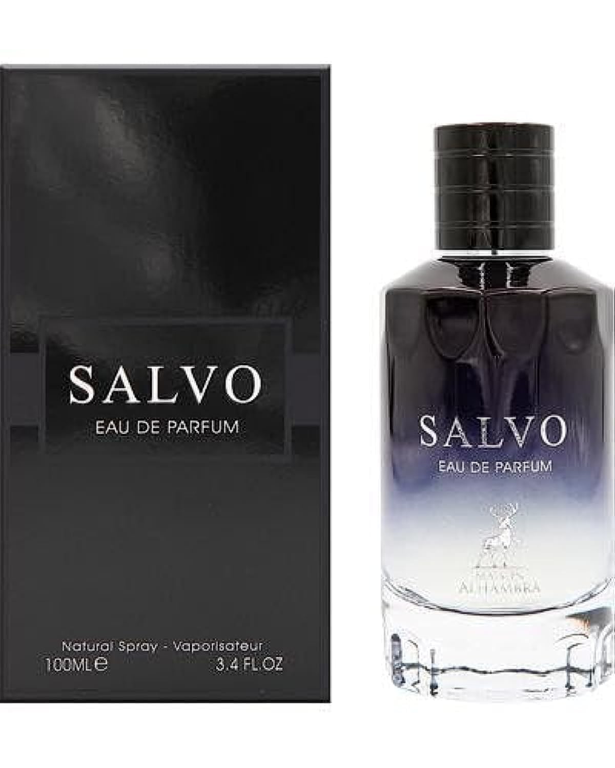 Maison Alhambra Salvo Men's Eau de Parfum - 3.4 oz / 100ml Luxury Cologne Spray for Men, Long Lasting Fragrance for Date Night, Office & Special Occasions