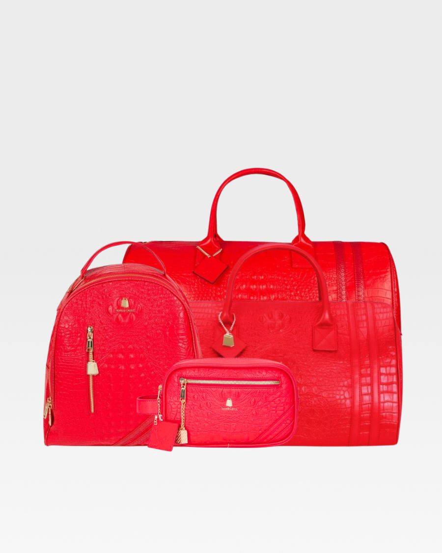 Apollo 2 BFF Travel Set - Red Luggage & Accessories for Women | Perfect for Weekend Getaways & Girls Trips