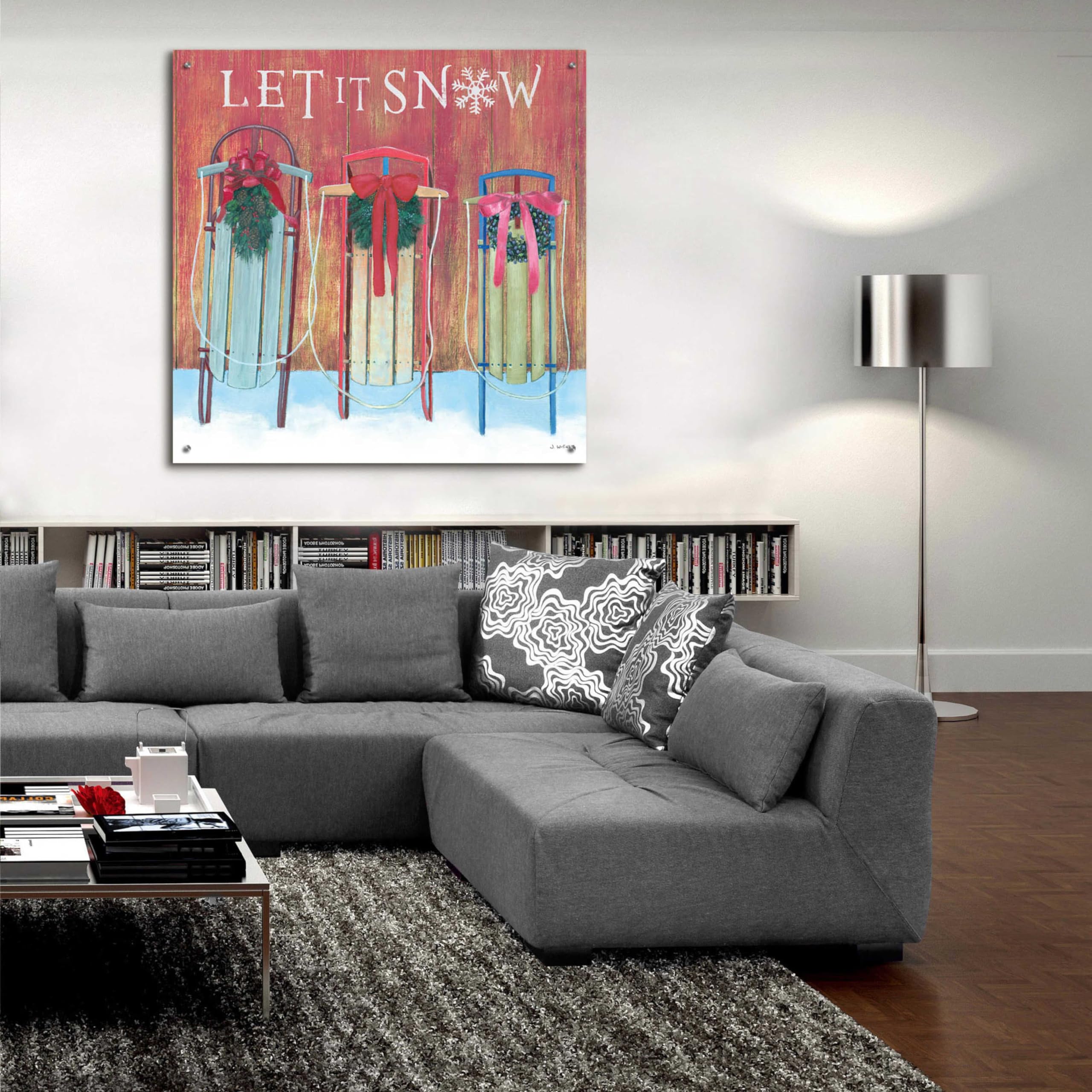 Epic Art 'Christmas Affinity IX' by James Wiens - 36x36 Inch Acrylic Glass Wall Art for Holiday Home Decor - Perfect for Living Room, Bedroom & Office Christmas Decoration