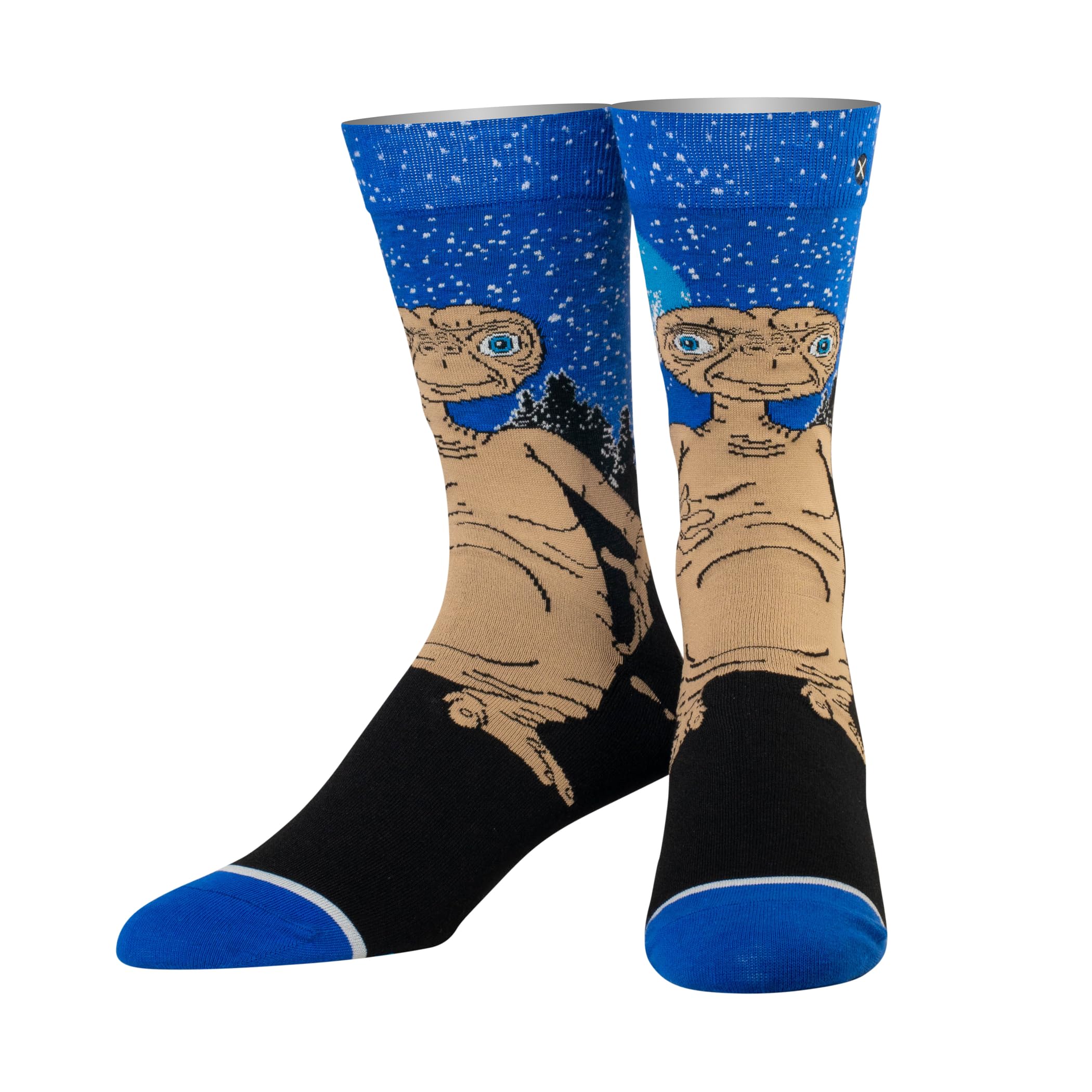 Odd Sox E.T. Extra-Terrestrial Novelty Crew Socks - Fun 80s Movie Socks for Men & Women - Perfect for Cosplay, Gifts, and Retro Fashion Lovers