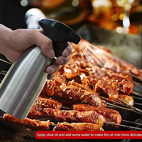 500ML Stainless Steel BBQ Oil Spray Bottle - Olive Oil Sprayer for Grilling, Cooking & Baking | Perfect for BBQ, Kitchen, Marinades & Salad Dressing