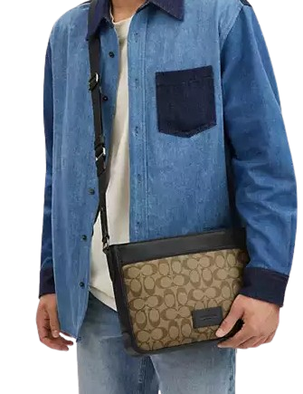 Coach District Crossbody Bag in Signature Canvas - Stylish & Durable Leather Shoulder Purse for Women, Perfect for Work, Travel & Everyday Use