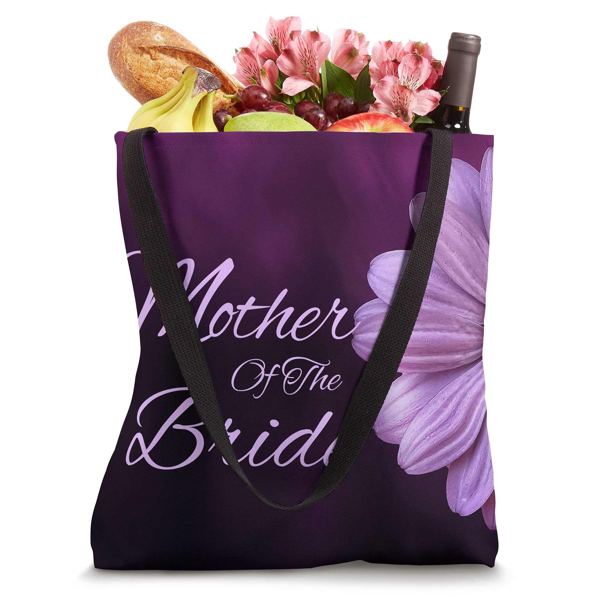 Elegant Purple Petal Flower Tote Bag for Mother of the Bride - Perfect for Weddings, Bridal Showers & Special Occasions