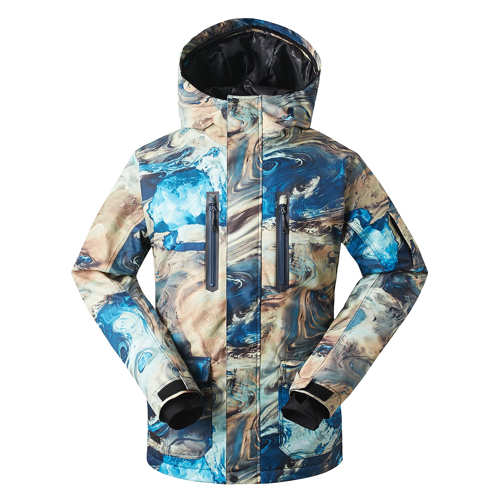 **Men's Waterproof Ski Jacket - Windproof Insulated Snowboard Coat with Hood for Warmth - Perfect for Skiing, Snowboarding & Winter Outdoor Activities**
