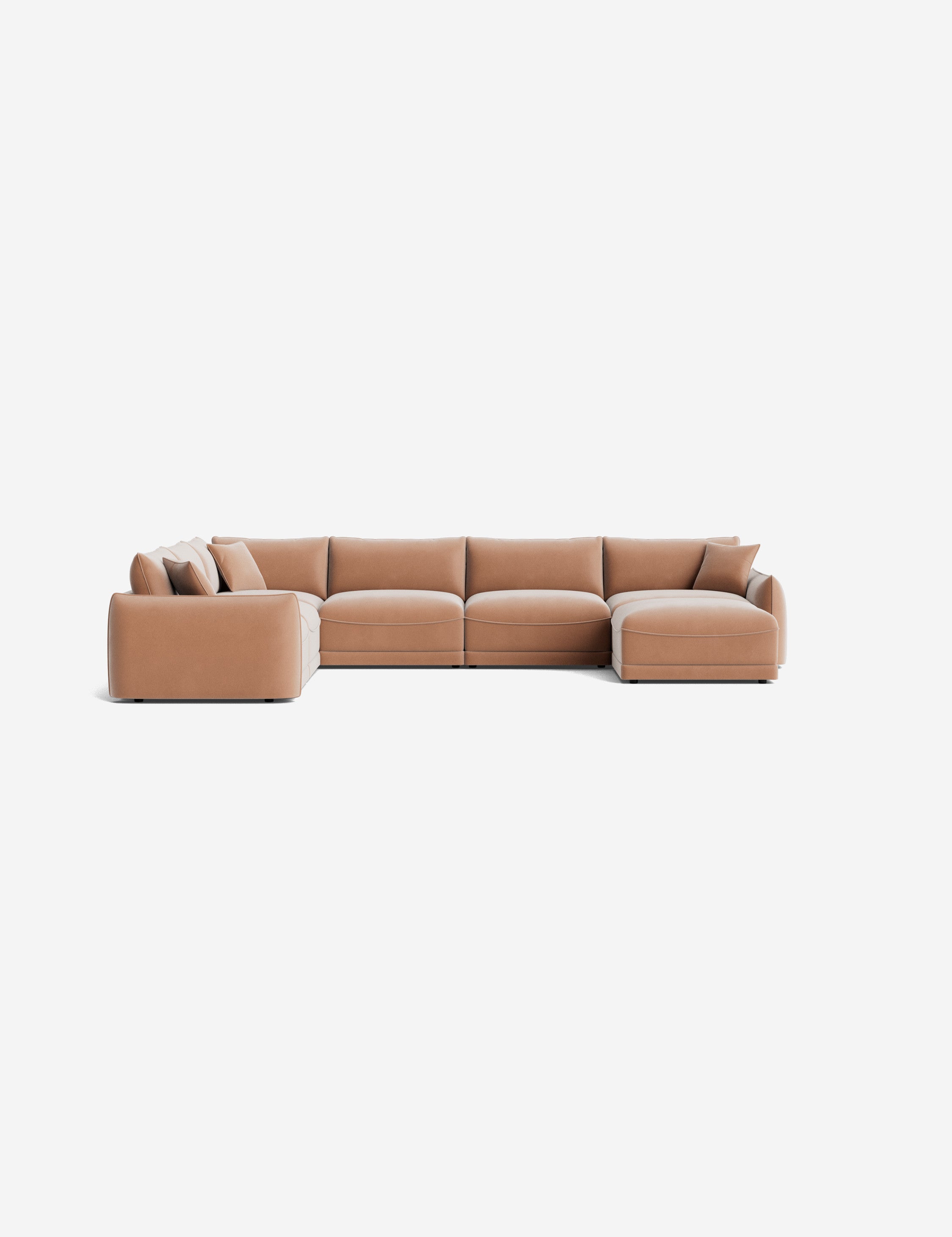 Balmer Modular Corner Sectional Sofa with Ottoman - Modern L-Shaped Living Room Furniture for Small Spaces | Perfect for Apartments, Condos & Family Gatherings