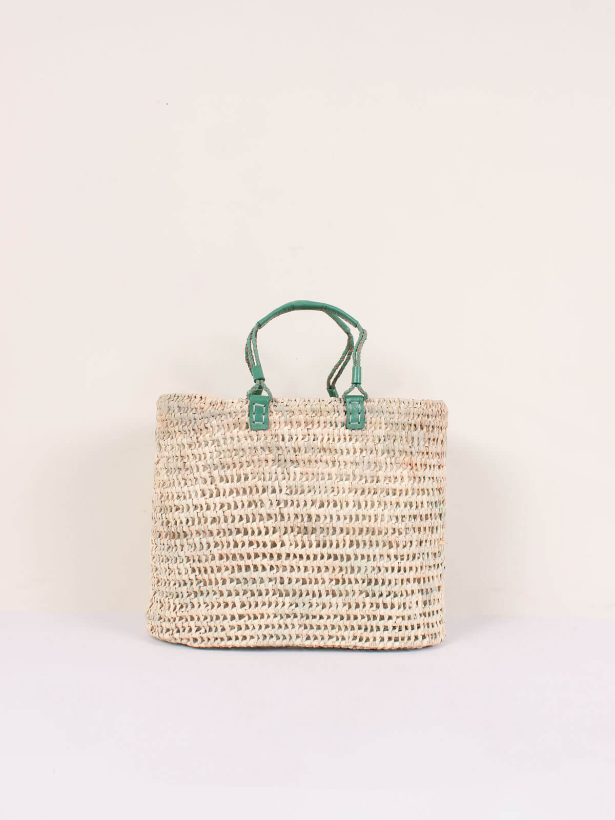 Elegant Pleated Leather Handle Basket in Sage Green - Perfect for Home Decor, Storage & Organizing Living Room, Bedroom or Office