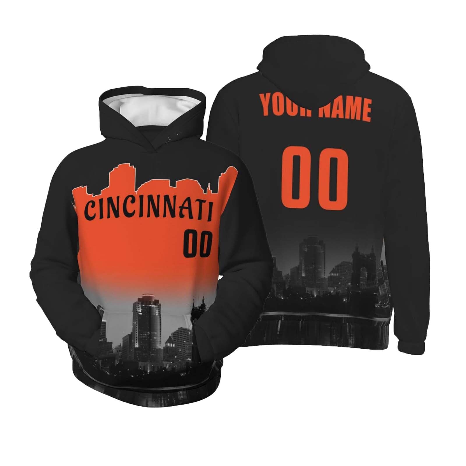 Custom Hoodie with Your Name & Number - Personalized Loose Fit Casual Hooded Sweatshirt | Football Jersey Style Sportswear Gift for Youth Fans | Perfect for Game Day, Team Events & Fan Apparel