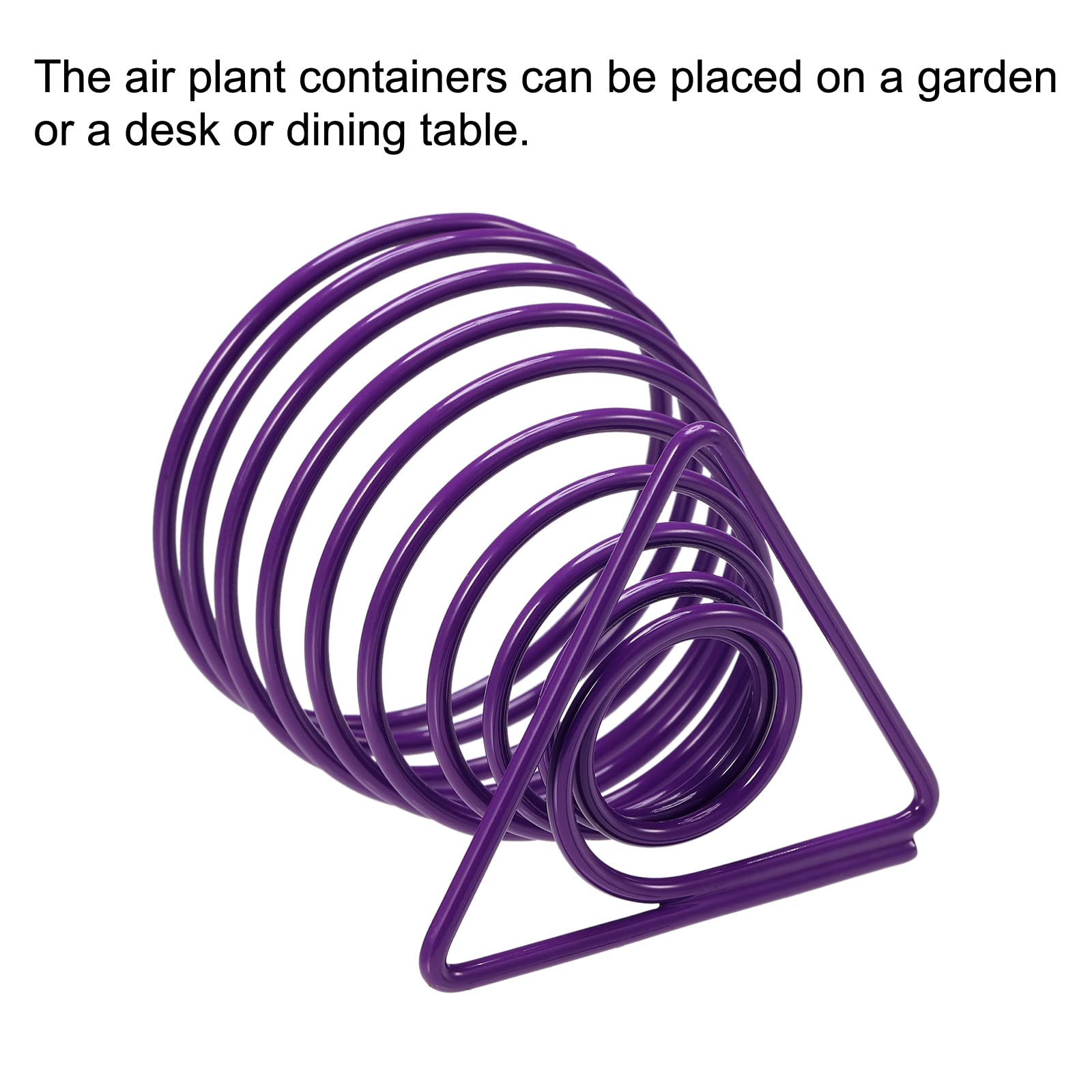 PATIKIL Air Plants Holder - 6 Pack Purple Hanging Air Plant Stand for Tillandsia, Home & Office Desktop Decor - Perfect for Living Room, Bedroom, and Indoor Garden Display