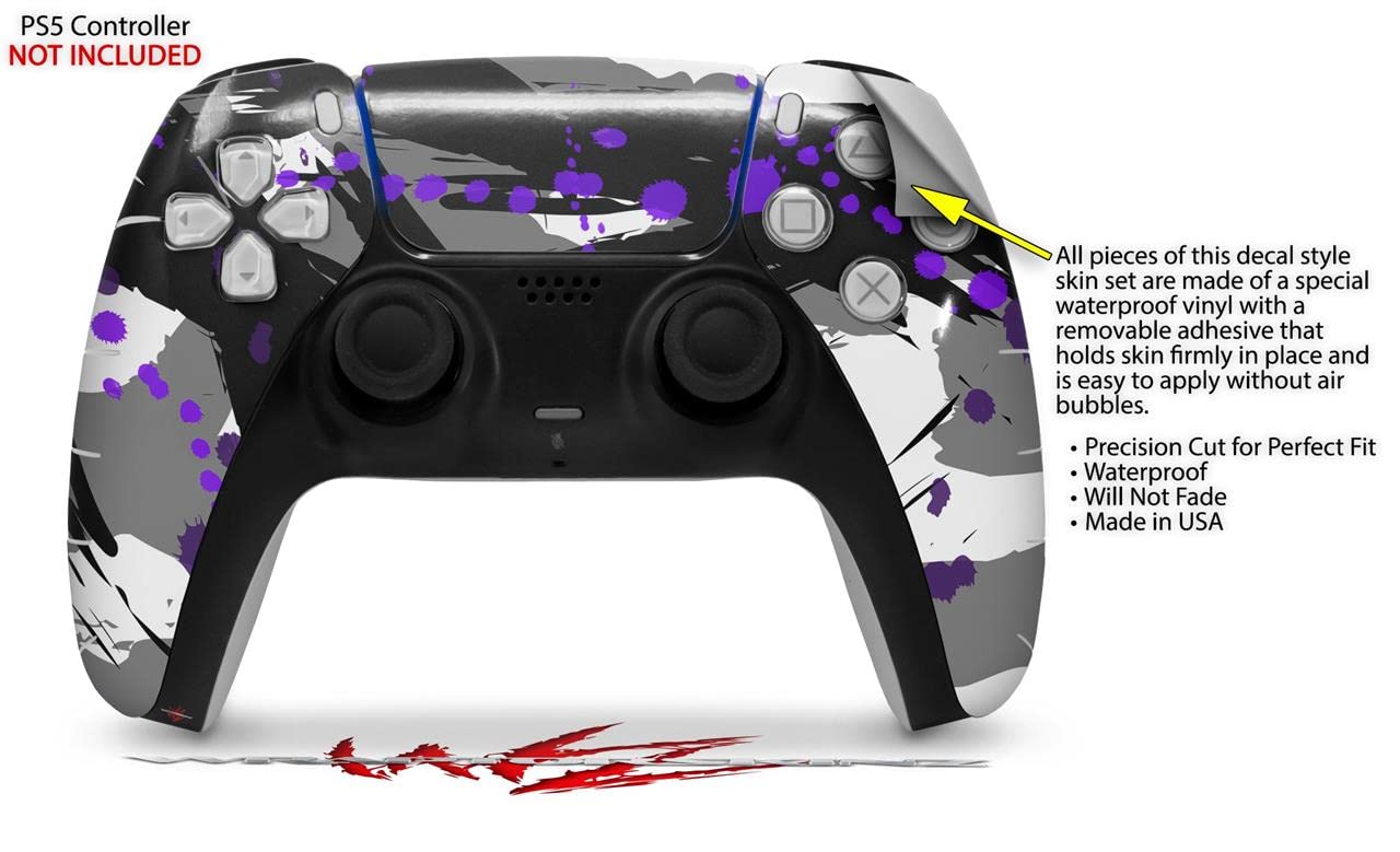 PS5 DualSense Skin Wrap - Abstract Purple for Gaming & Protection