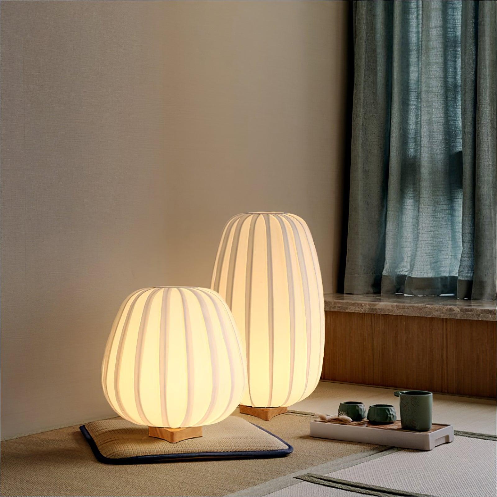 Modern Fabric Minimalist Table Lamp - Soft Light Bedside Lamp for Bedroom, Living Room & Office - Stylish Home Decor Lighting