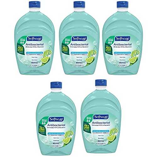 **Dermatologist-Tested Sensitive Skin Hand Soap Refill - 50 Fl Oz (Pack of 5) | Fresh Citrus Scent, Gentle for Daily Hand Washing | Clinically Proven, Hypoallergenic & Moisturizing - Perfect for Home, Office & Travel Use**