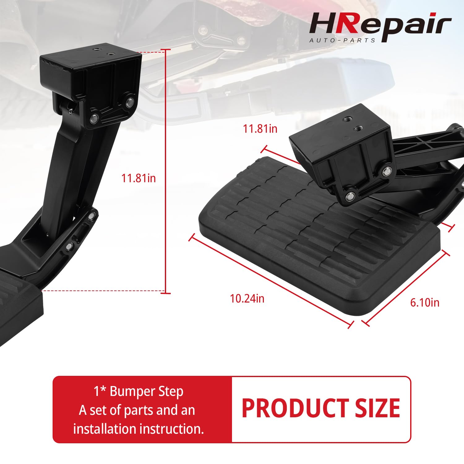 Retractable Bumper Tailgate Step for Ford F150 2006-2014 | Replacement for AMP Research BedStep 75302-01A | Easy Truck Bed Access for Loading & Outdoor Adventures
