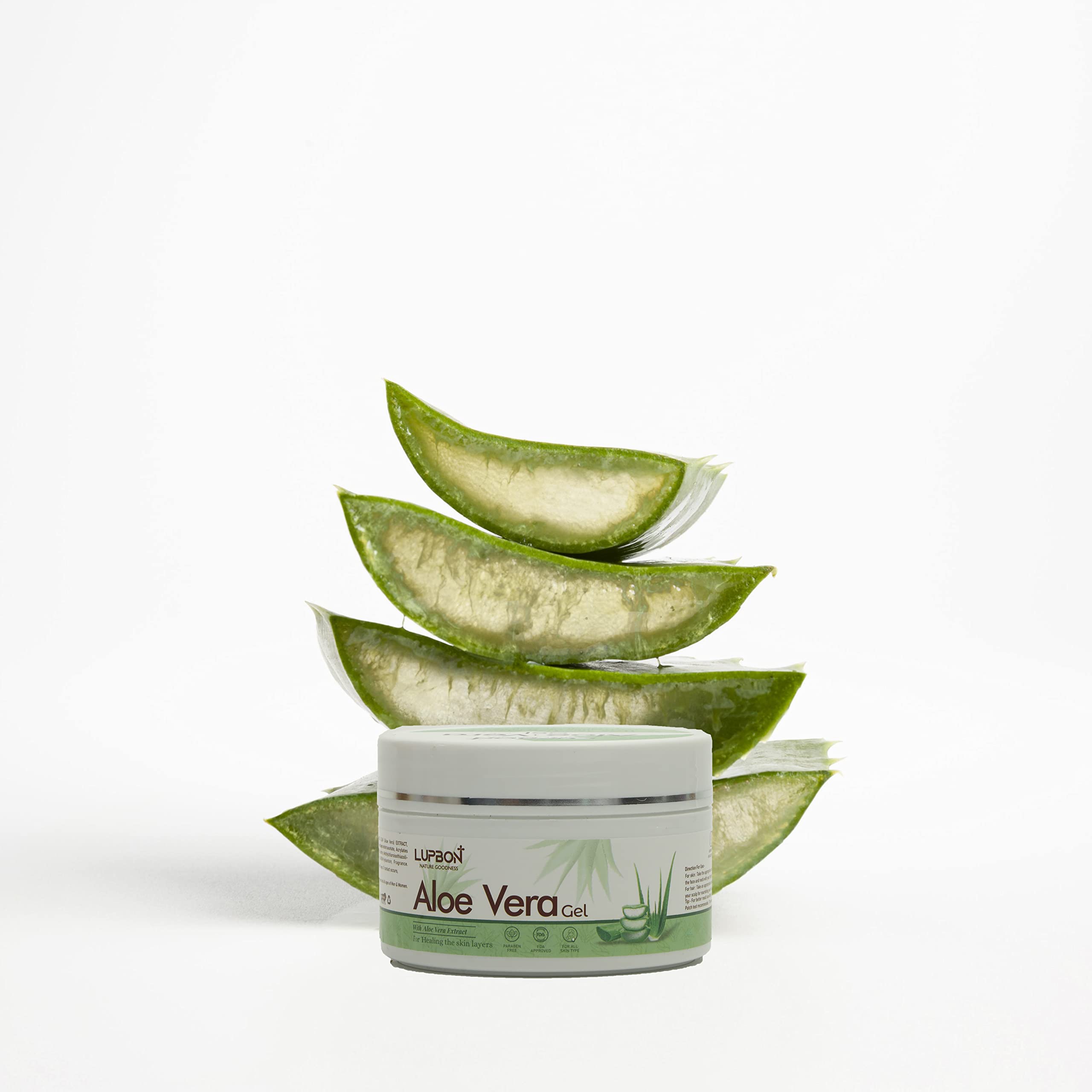 Organic Aloe Vera Gel 100g - 100% Pure Natural Soothing Moisturizer for Sunburn, Skin Care & Hair Hydration - Perfect for After Sun Care, Face & Body Moisturizing
