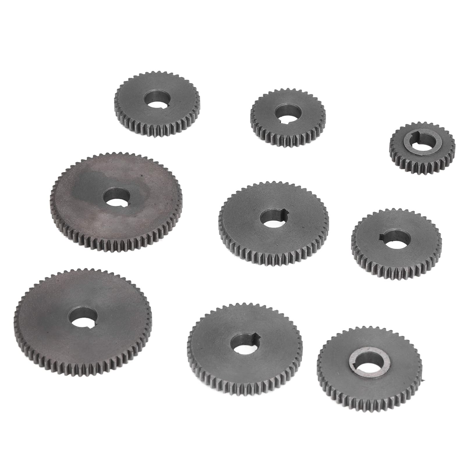 9Pcs Metal Gear Set for Mini Lathe Cutting Machine - High Precision Replacement Gears for DIY Projects, Model Building & Metalworking