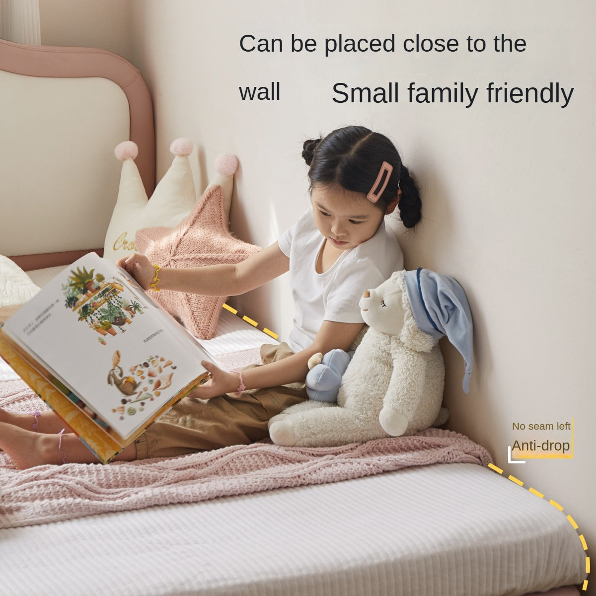 Organic Leather Kids Soft Cloud Bed - Ultra Comfortable & Hypoallergenic Toddler Bed for Nursery, Bedroom, or Playroom - Perfect for Relaxation & Sweet Dreams