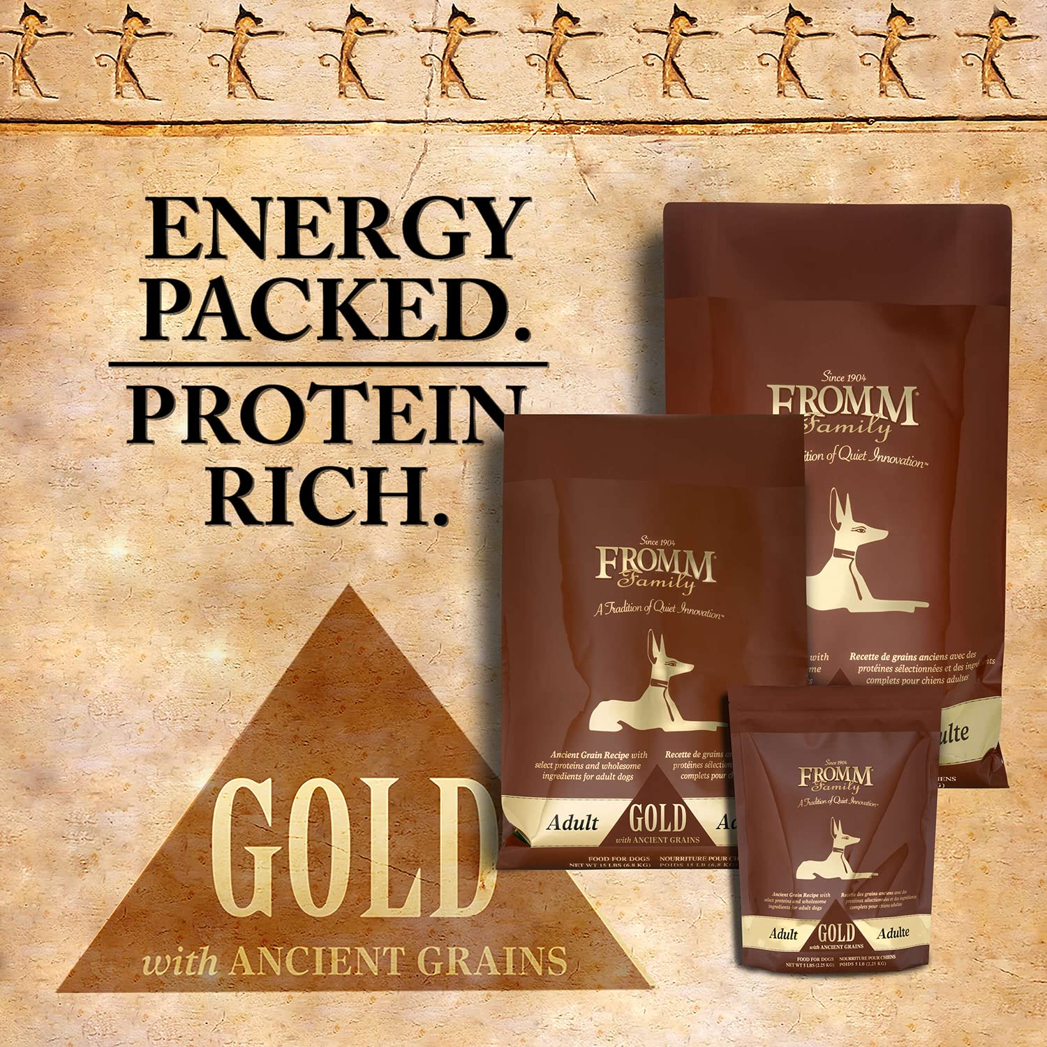 Fromm Adult Gold with Ancient Grains Dry Dog Food - Chicken Recipe for Large & Small Dogs - 15 lb Bag - Premium Nutrition for Active Pets - Perfect for Daily Feeding & Training Rewards