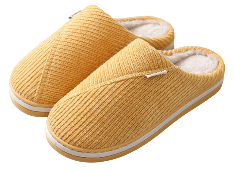 Women's Memory Foam Winter Slippers - Soft Plush Corduroy House Shoes with Non-Slip Sole for Indoor/Outdoor Use - Cozy Lightweight Home & Garden Comfort for Relaxation, Lounging & Cold Weather Wear
