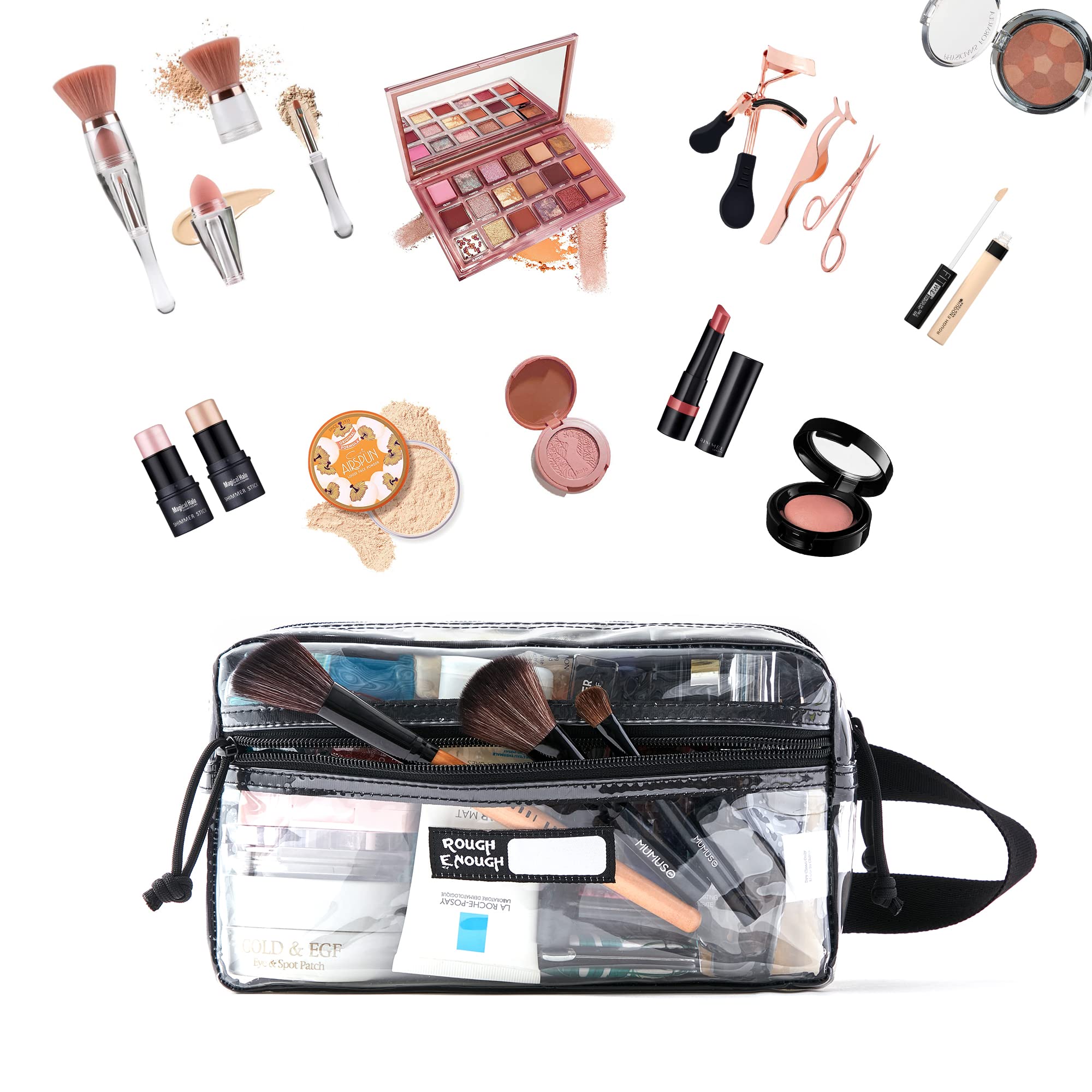 Clear Travel Toiletry Bag for Men & Women - Waterproof Shaving & Hygiene Dopp Kit with Multiple Pockets - Perfect for Airplane Carry-on, Gym Essentials & Weekend Getaways