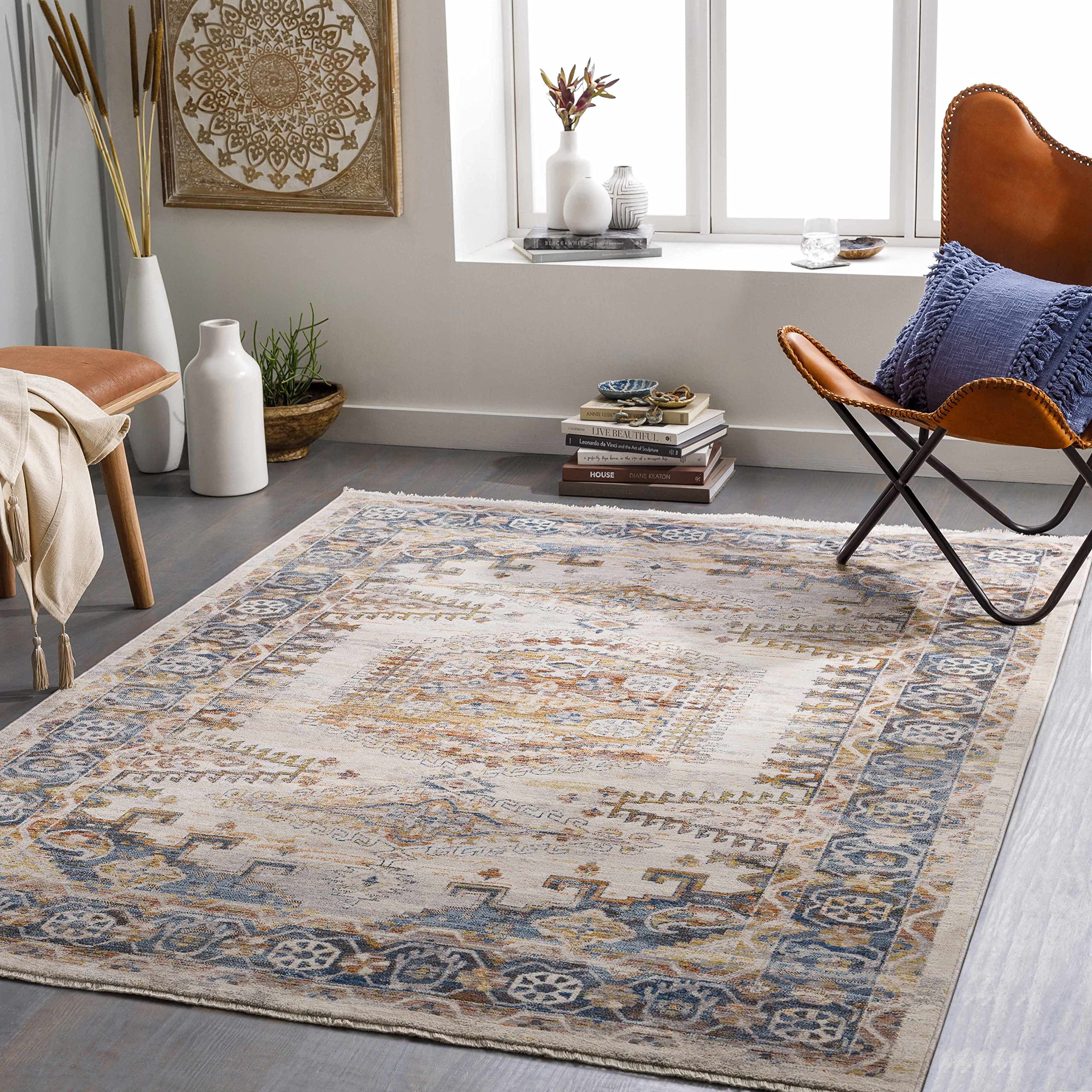 Espy 5' X 8' Soft Plush Area Rug - Non-Slip Living Room Carpet for Bedroom, Dorm & Home Decor