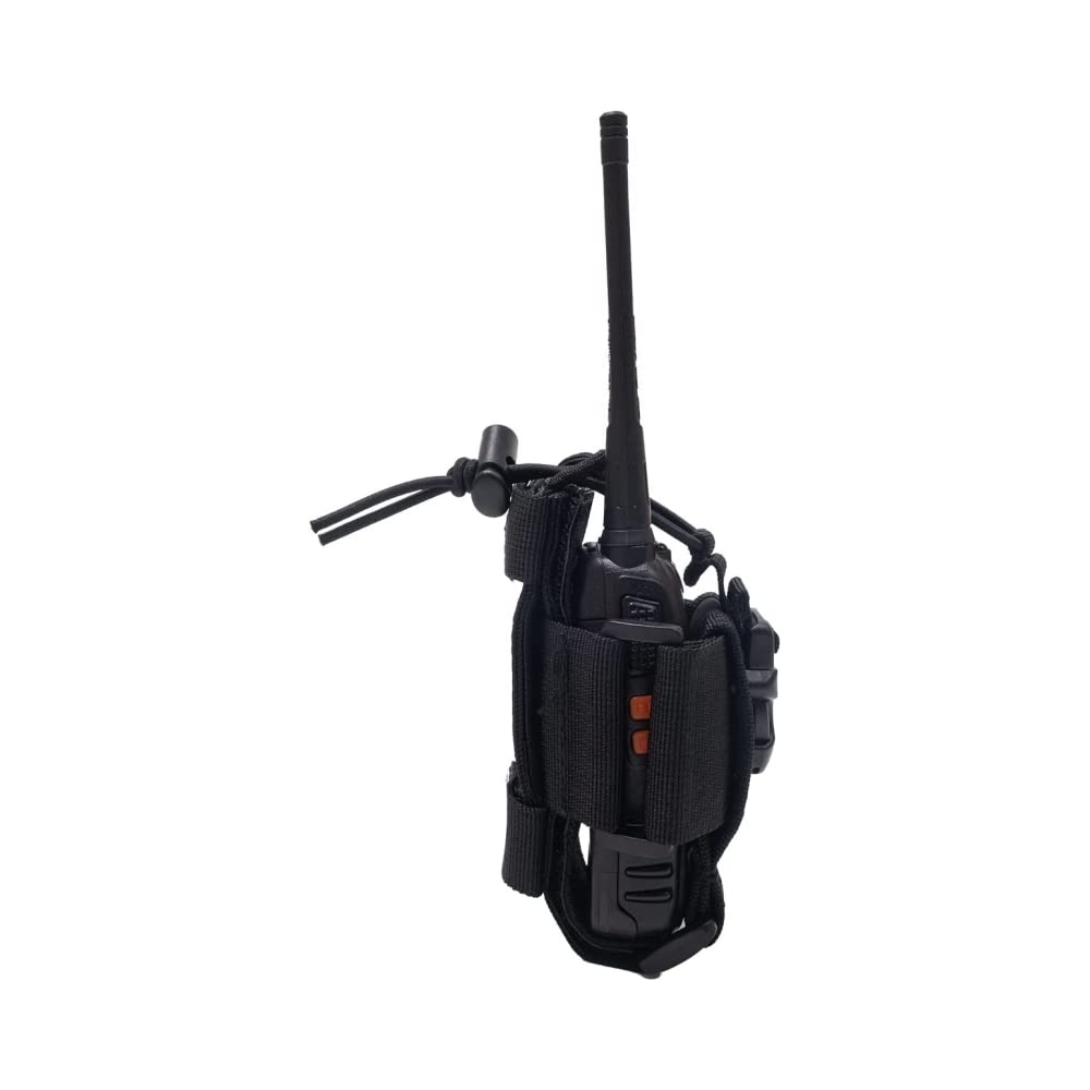 Heavy Duty Military Molle Radio Holster Pouch - Compatible with Motorola, Baofeng, Kenwood Two Way Radios - Secure Walkie Talkie Holder for Tactical Gear & Outdoor Adventures