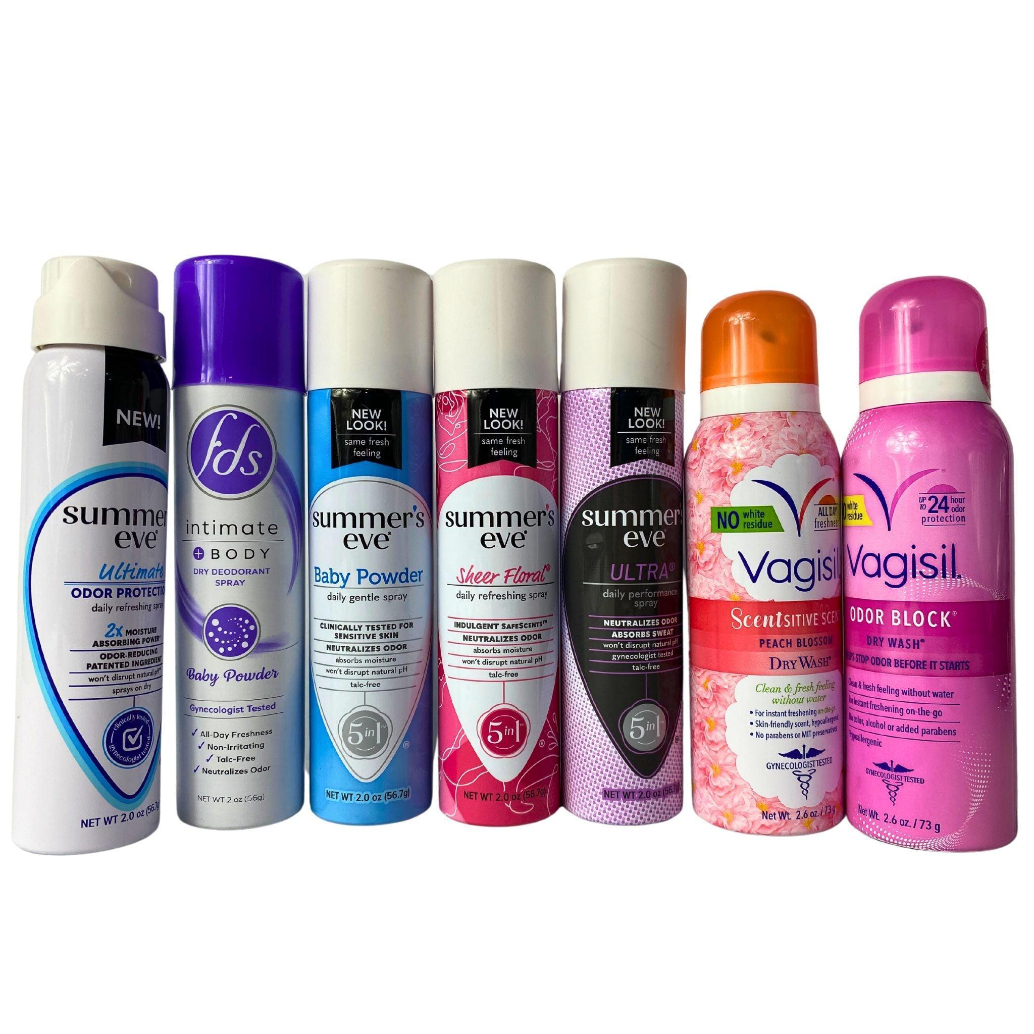 60 Pcs Feminine Daily Sprays for Women - Intimate Hygiene & Freshness - Perfect for Travel, Gym & Daily Use