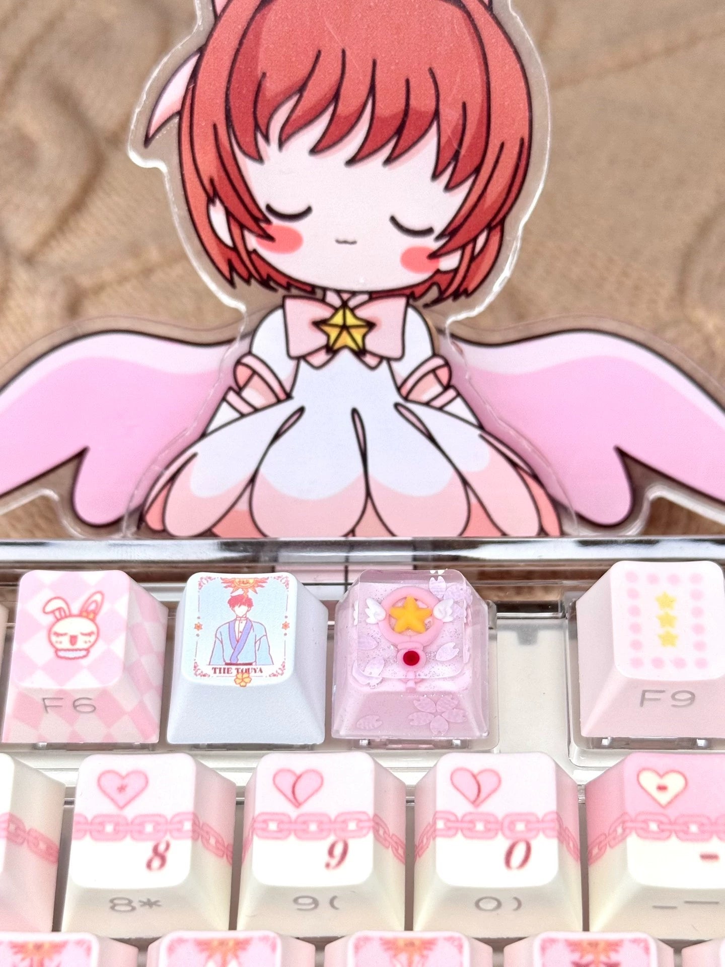 KINOMOTOSAKURA Magic Wand with Crystal Glue Drops - Custom Resin Keycaps for Mechanical Keyboards | Perfect for Gaming, Typing & Personalizing Your Setup