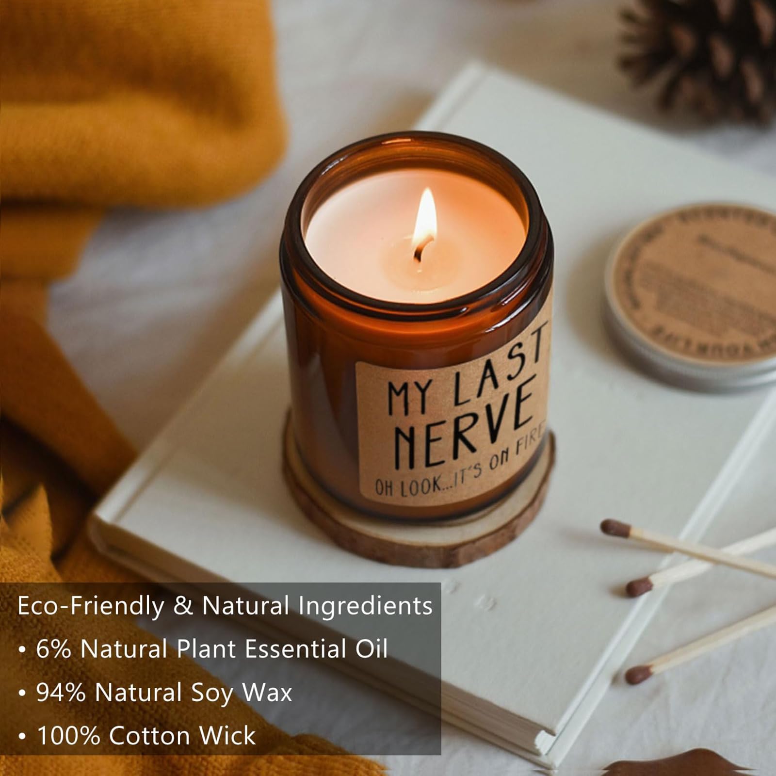 Funny Lavender Scented Candle - Unique Birthday Gift for Women, Best Friend, Mom, Sister, BFF | Relaxing Aromatherapy Candle for Stress Relief, Home Decor & Friendship Gifts