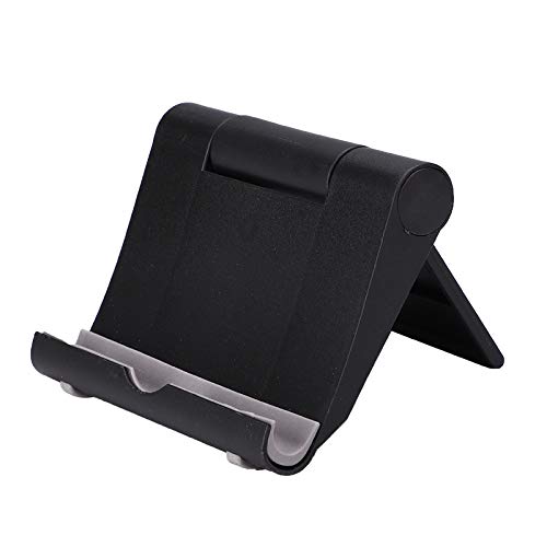 2 Pack Adjustable Phone Stand for Desk - Universal Foldable Multi-Angle Cell Phone & Tablet Holder (Black+White) | Perfect for Home Office, Watching Videos & Video Calls