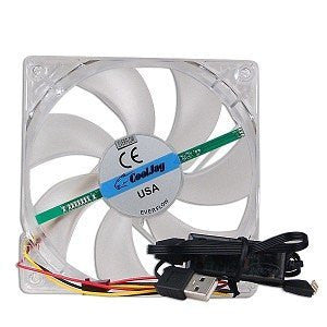 Cooljag Programmable Mini LED Flash Fan 120x25mm EF4 120 - High Performance RGB PC Cooling Fan for Gaming, PC Builds & Computer Case Cooling