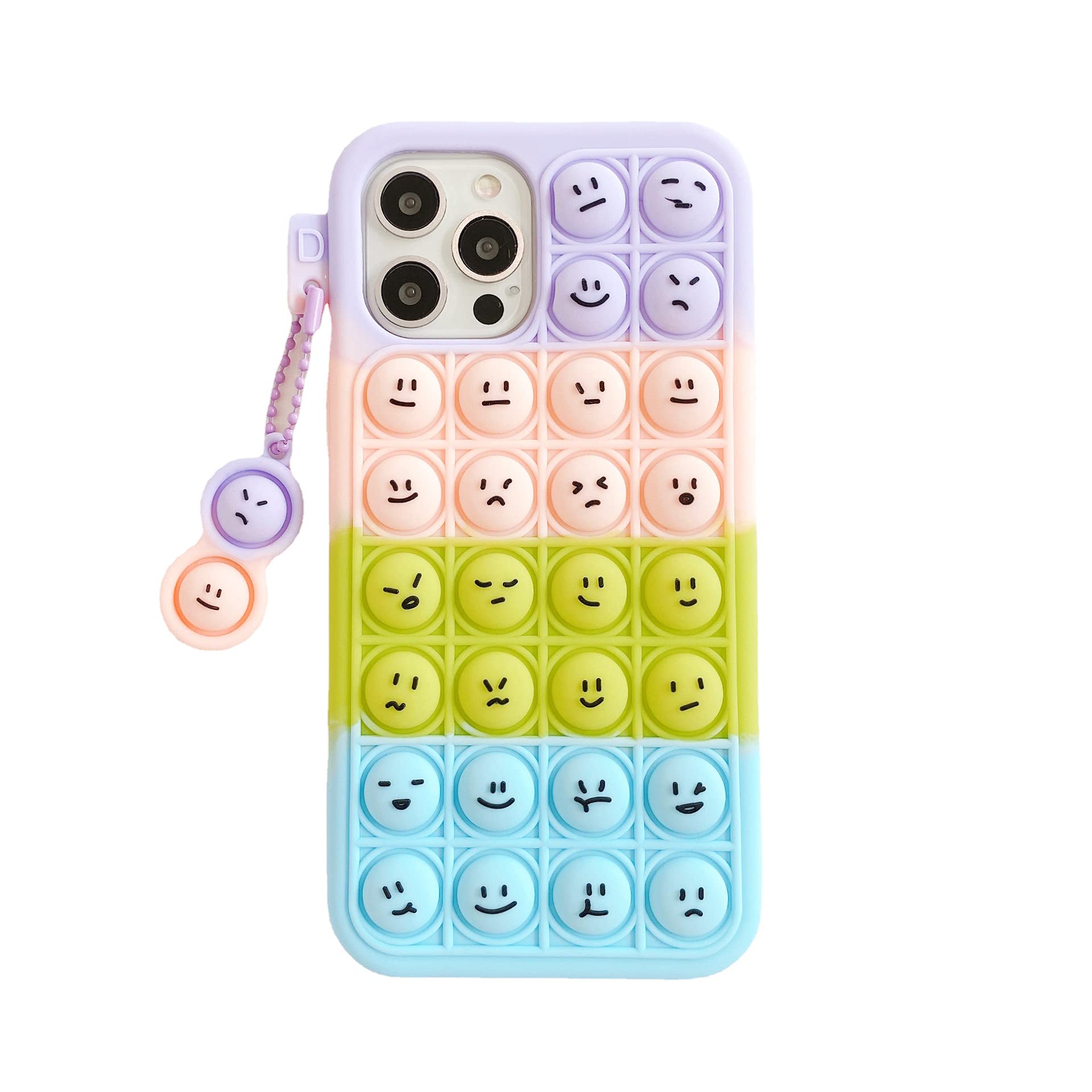 ABtakkat Pop It Phone Case for iPhone Xs Max - Silicone Protective Shockproof Cover with Simple Dimple Fidget Toy Design (Color-1) - Stress Relief & Fun for Office, School, Travel & Daily Use
