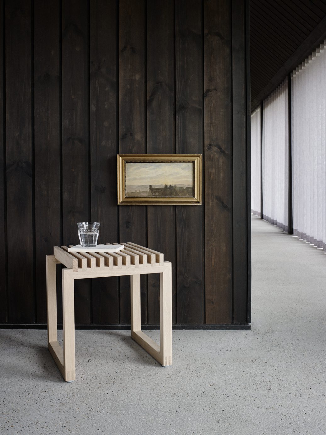 SKAGERAK Cutter Stool - Solid Oak Wooden Stool for Kitchen, Bar & Dining Room - Modern Scandinavian Design Stool for Home & Office Use