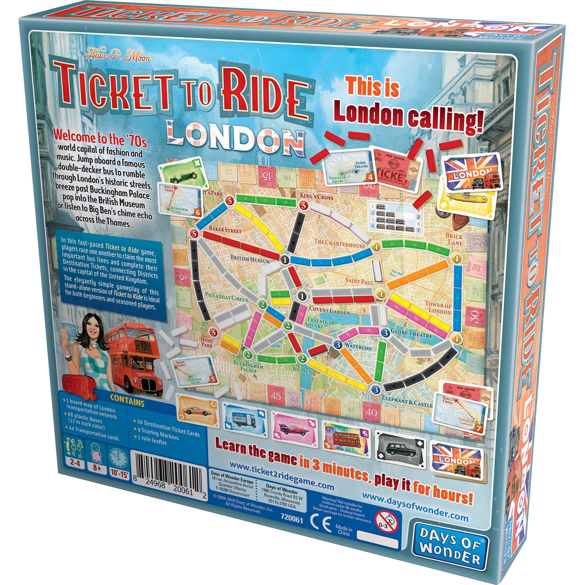 Ticket to Ride: London Board Game - Fast-Paced Strategy Game for Families & Friends - Perfect for Game Nights & Travel Adventures