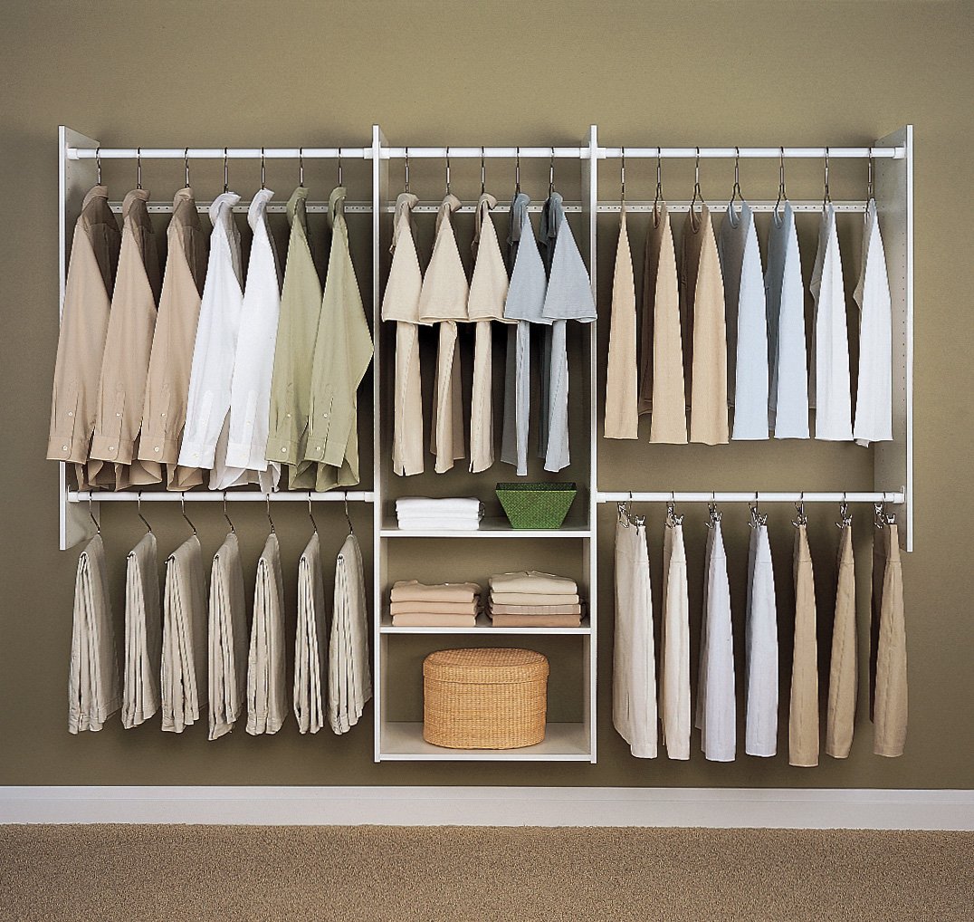 Easy Track White RB1460 4 to 8 Foot Deluxe Tower Closet Organizer System - Perfect for Bedroom, Walk-in Closet & Storage Room Organization