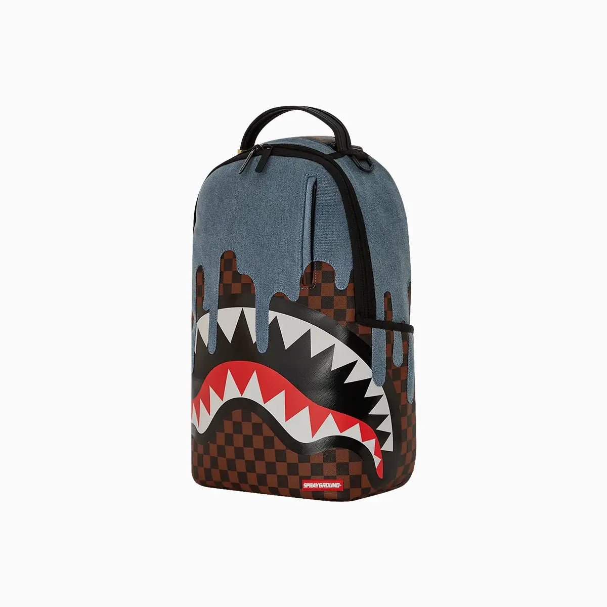 Shark Print Drip Backpack for School & Travel - Trendy Fabric House Design for Teens & Adults - Perfect for College, Gym & Outdoor Adventures