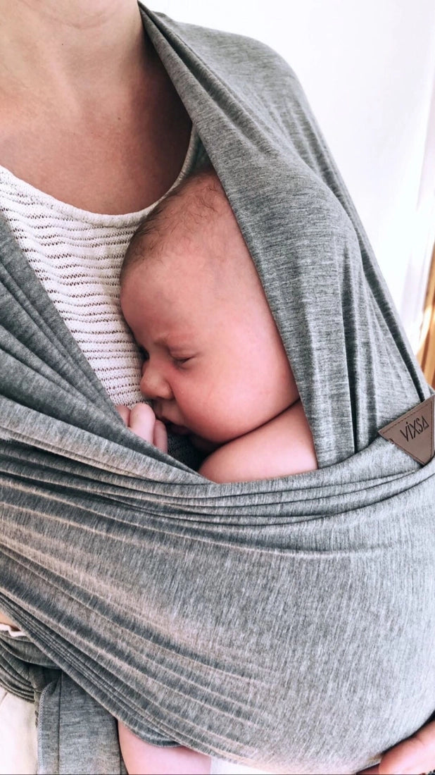 VIXSA Baby Wrap Carrier - Soft & Breathable Infant Sling for Newborn to Toddler - Hands-Free Baby Wearing for Moms & Dads - Perfect for Shopping, Hiking & Daily Errands - Victoria Skies