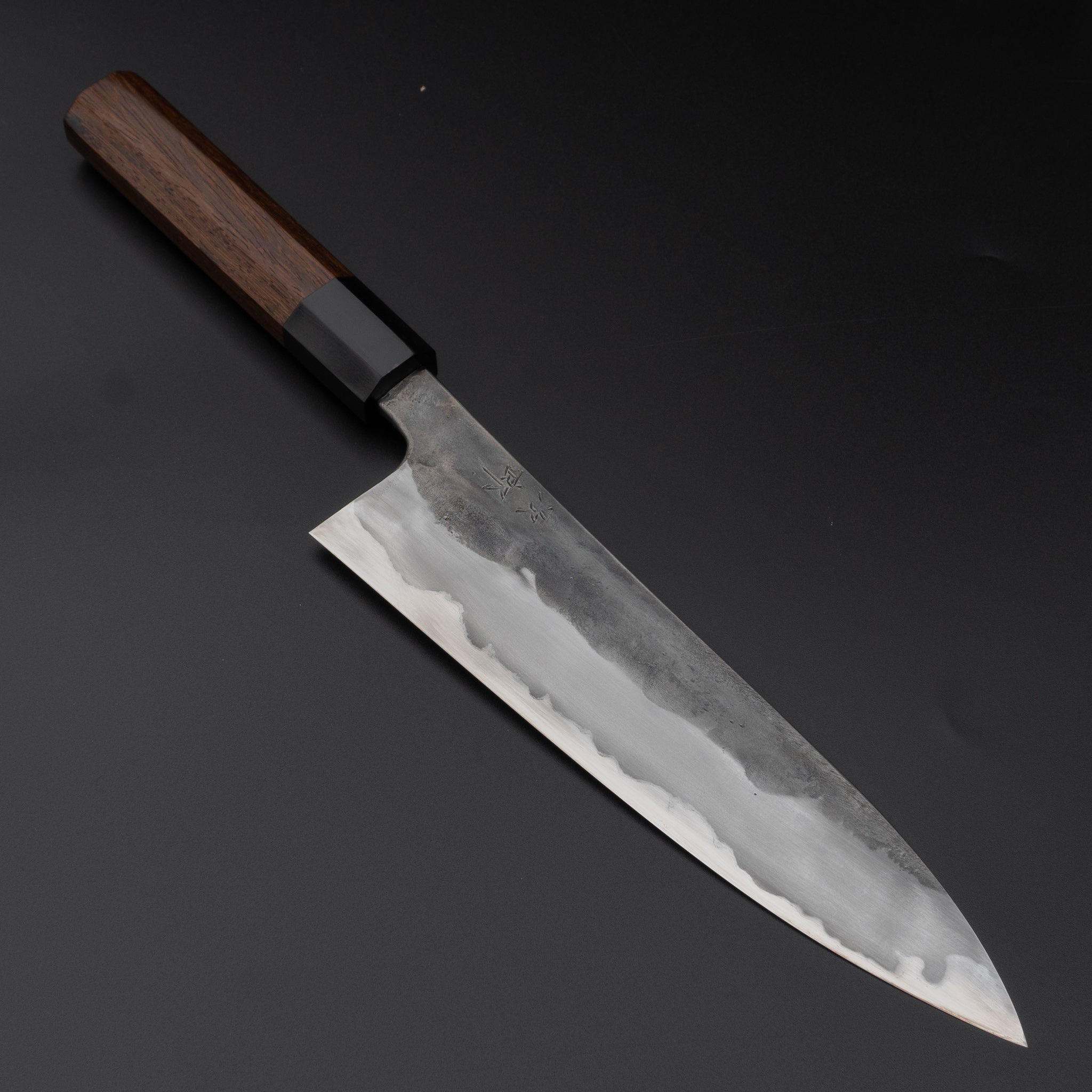 Premium Jiro Tsuchime Handcrafted Gyuto Japanese Chef Knife 210mm with Exotic Tagayasan Wood Handle - Perfect for Professional Chefs & Home Cooking Enthusiasts