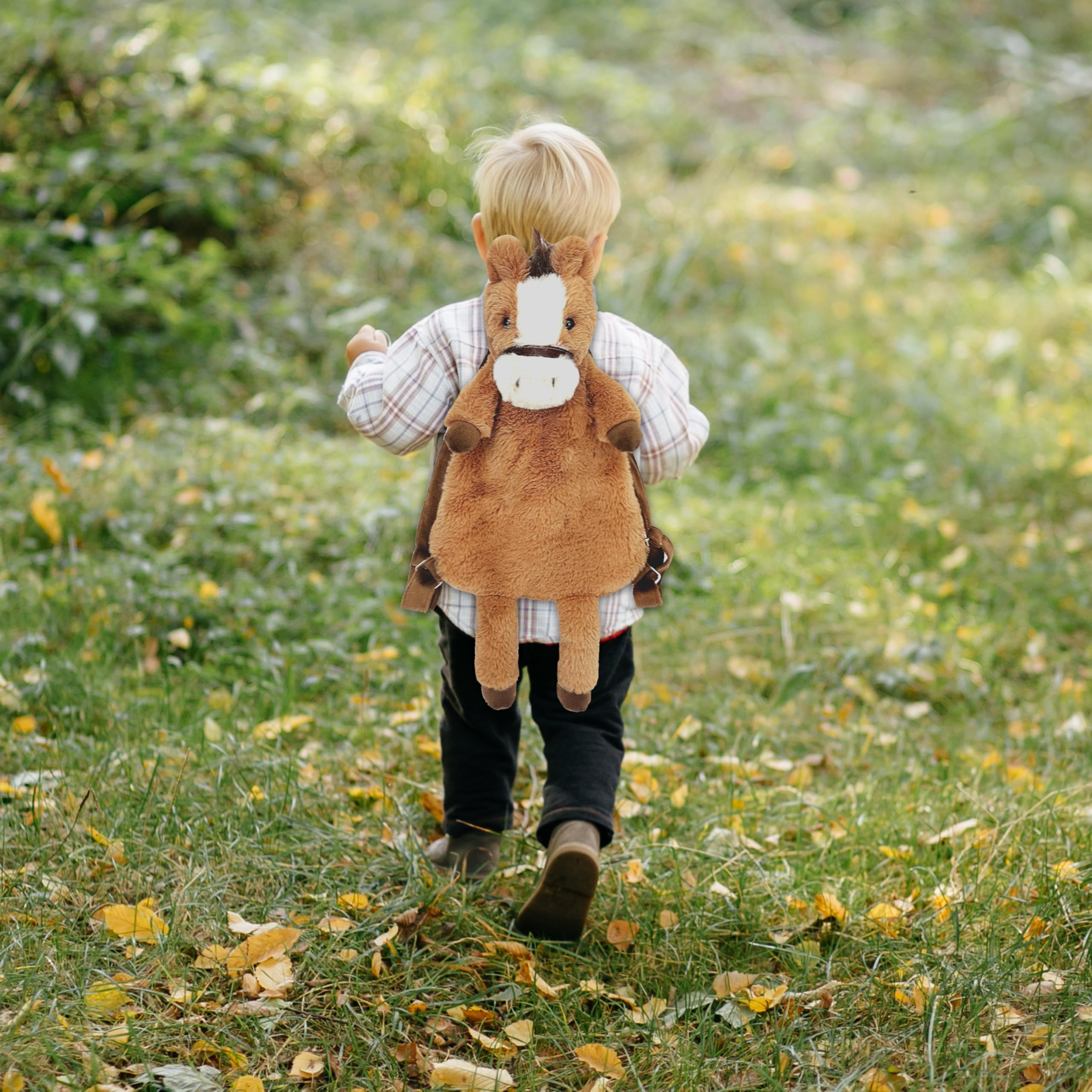 MON AMI Truffles Horse Soft Plush Backpack 21