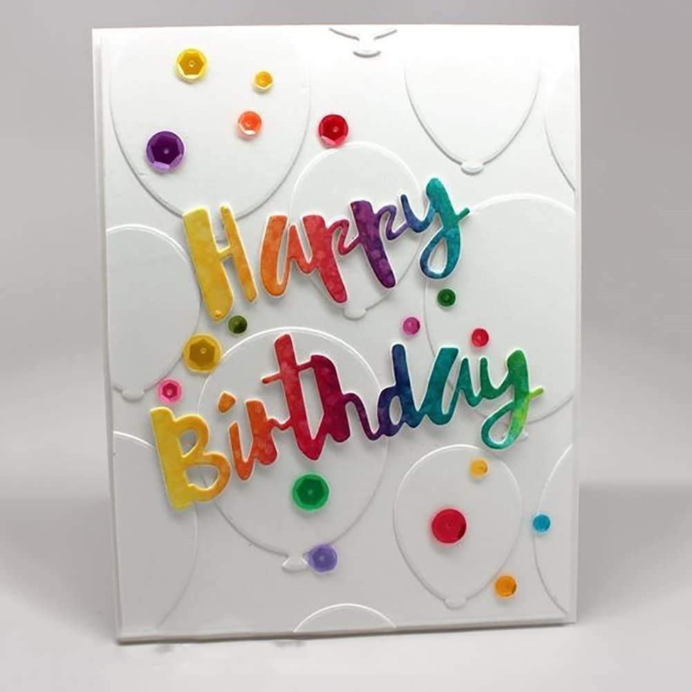 Happy Birthday Metal Die Cuts - Floral Border Party Invitation Card Stencils for DIY Scrapbooking, Embossing & Photo Decoration | Perfect for Birthday Cards, Invitations & Craft Projects