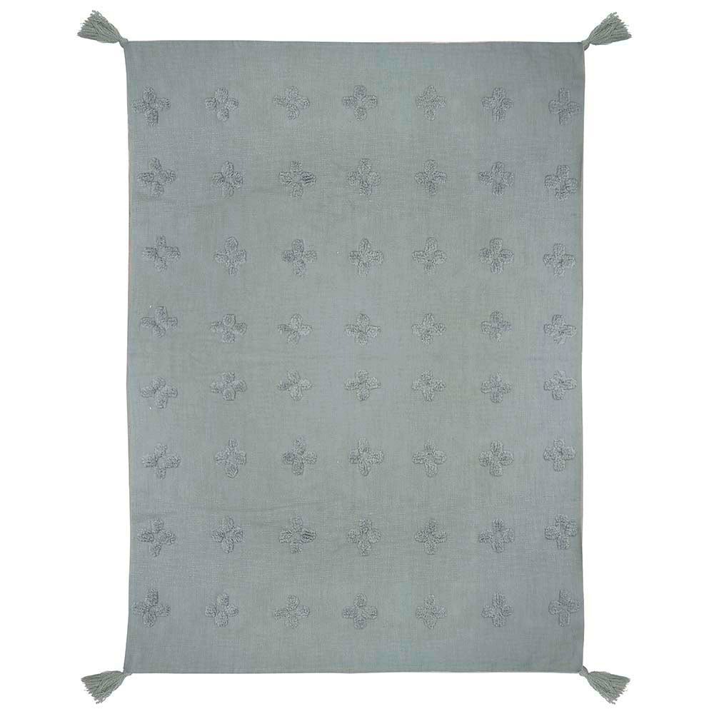 Ada Steel Blue Throw Blanket - Soft & Cozy Fleece Blanket for Couch, Bed, or Travel - Perfect for Winter, Gifts, and Home Decor