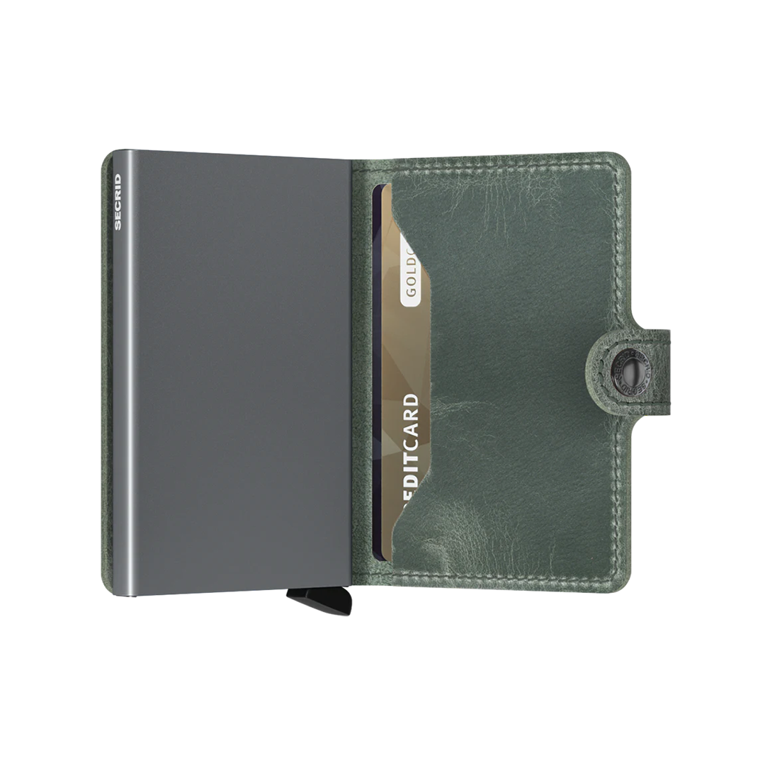 SECRID Vintage Leather Mini Wallet for Women & Men - RFID Blocking Slim Card Holder - Perfect for Travel, Business & Everyday Use