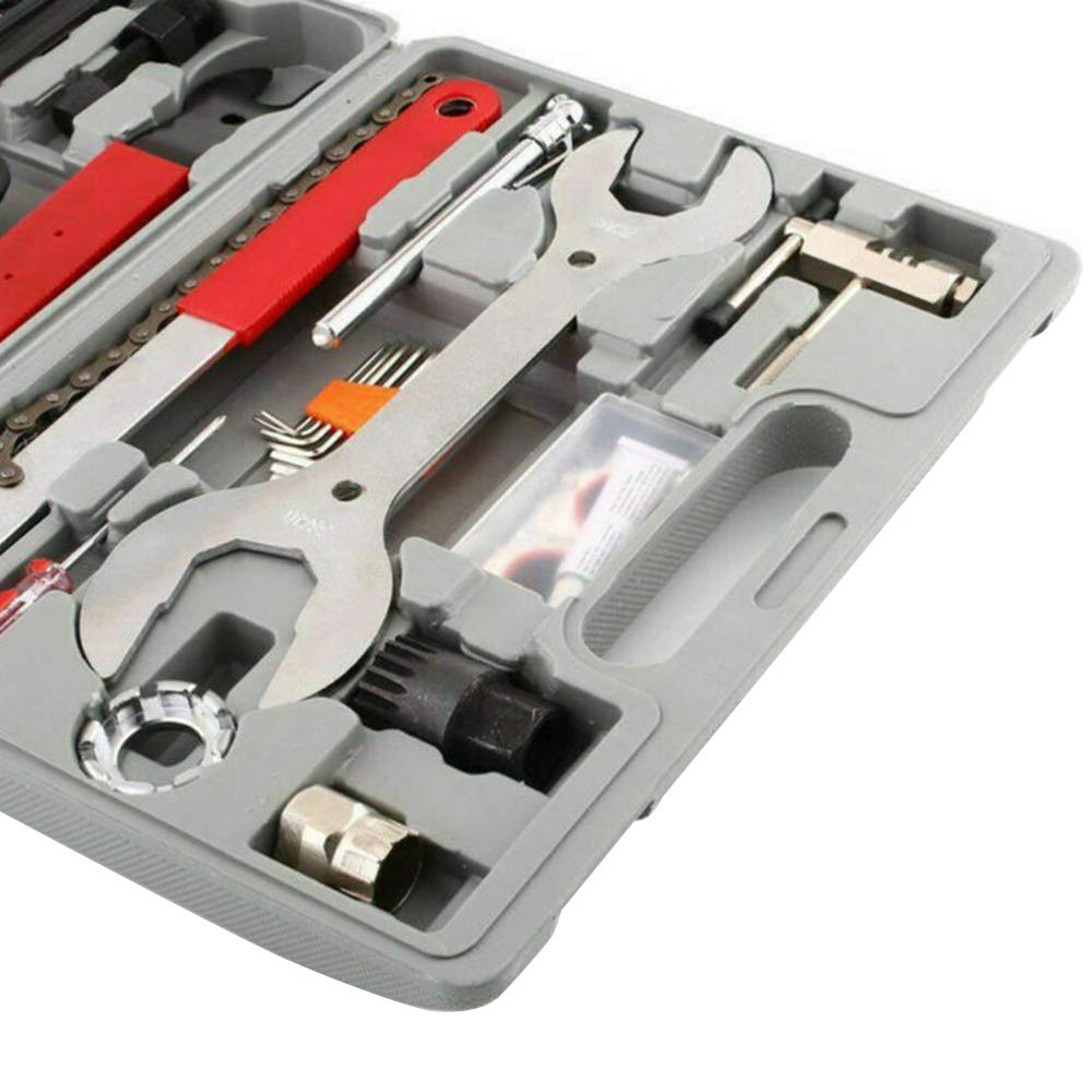 44-Piece Bike Tool Kit - Complete Bicycle Repair & Maintenance Tool Set with Durable Tool Box for Mountain & Road Bikes | Perfect for Home Repairs, Trailside Fixes & Professional Bike Maintenance