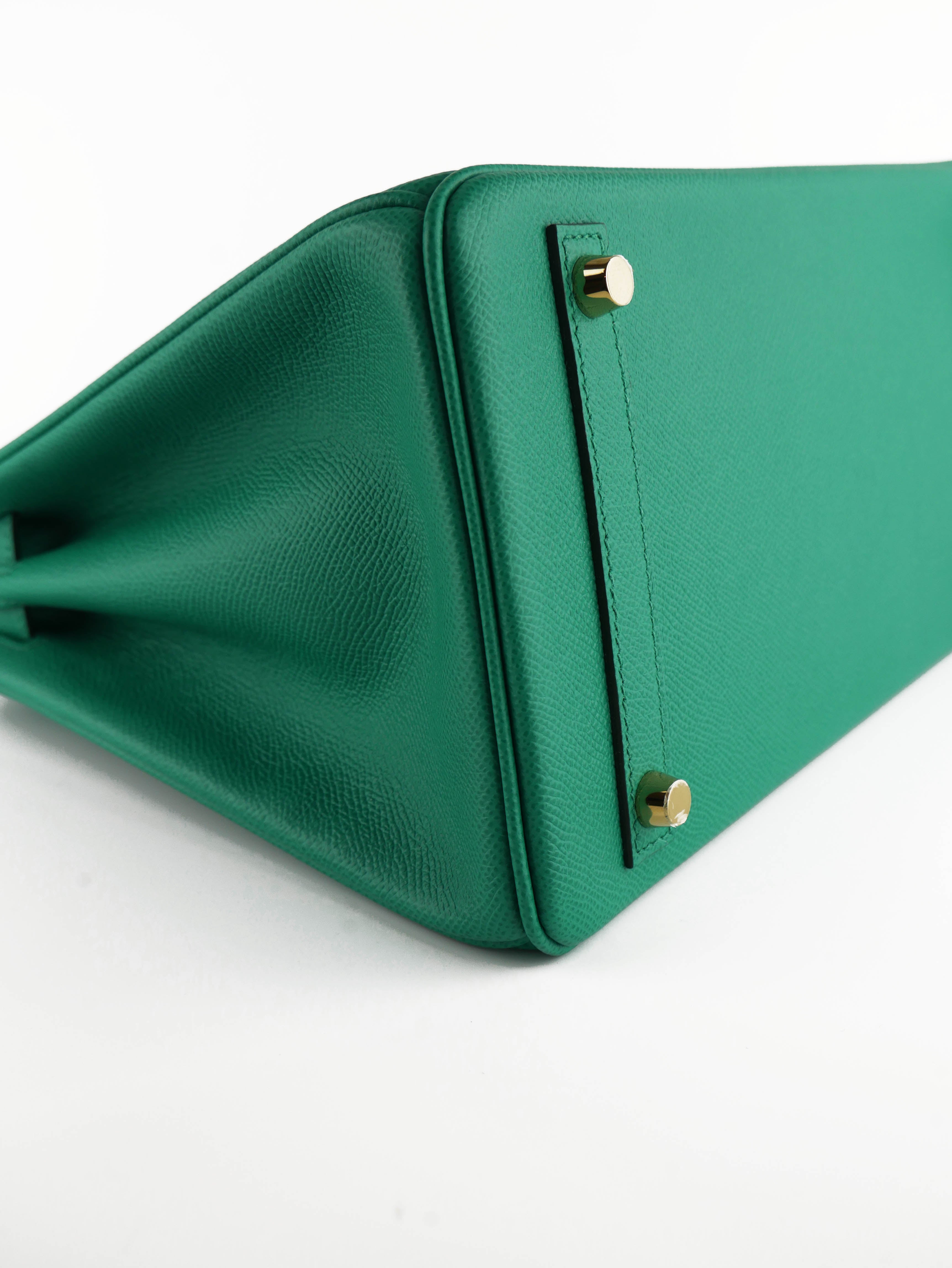 Authentic Hermes Birkin 30 Handbag in Vert Jade Green - Luxury Tote Bag for Women, Perfect for Work, Travel & Special Occasions