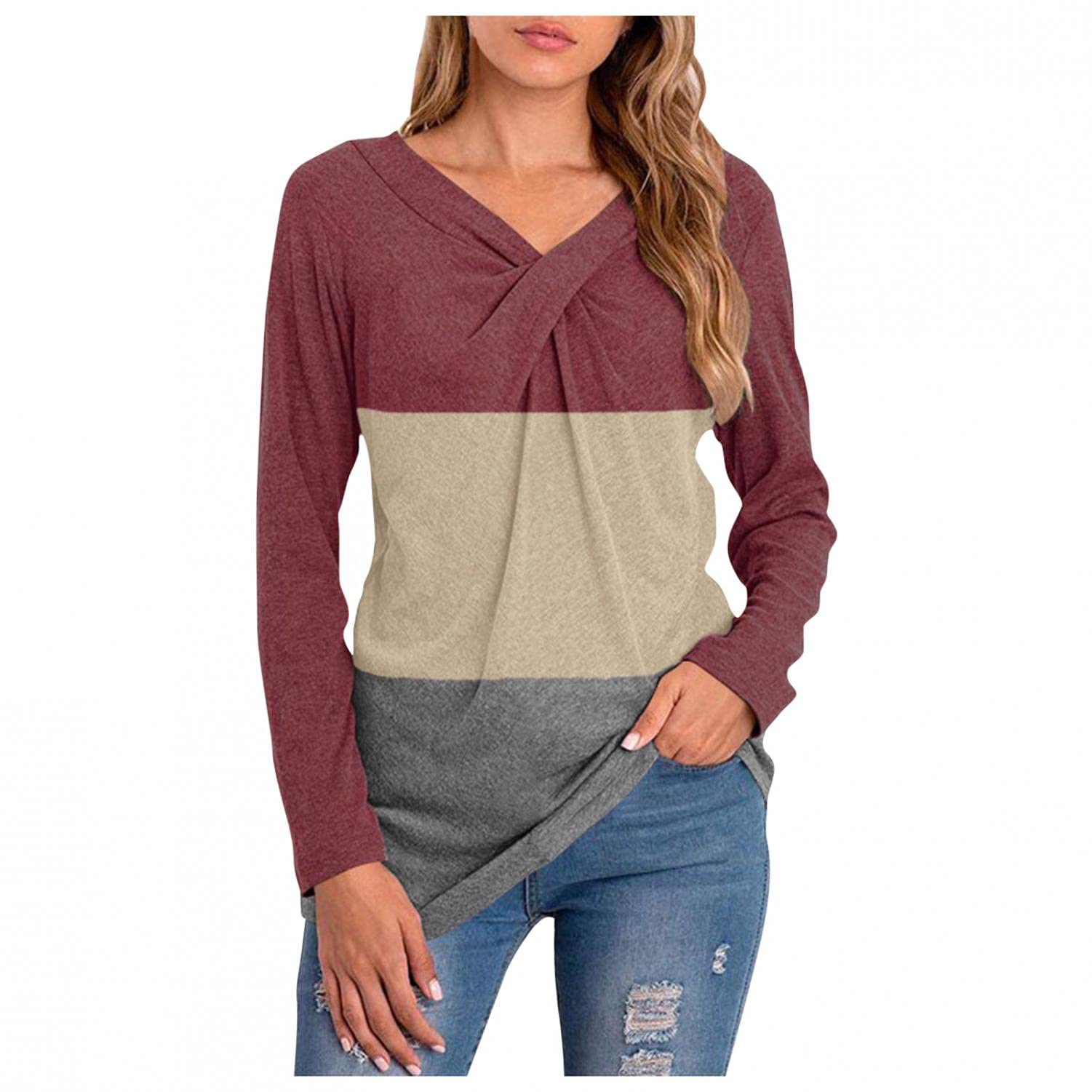 Women's Long Sleeve Tunic Tops - Casual Graphic Pullover Sweaters & Sweatshirts for Everyday Wear | Perfect for Work, Lounge & Fall Outfits