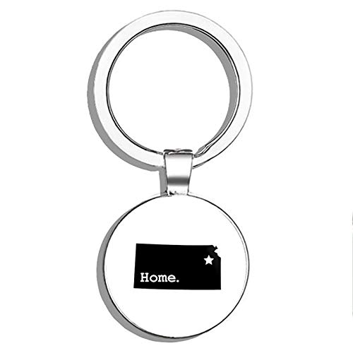 Premium Double-Sided Stainless Steel Keychain with Key Finder - Durable Key Ring Holder for Car Keys, House Keys & Office Keys | Perfect for Everyday Carry, Travel & Organization (Kansas Home Brand)