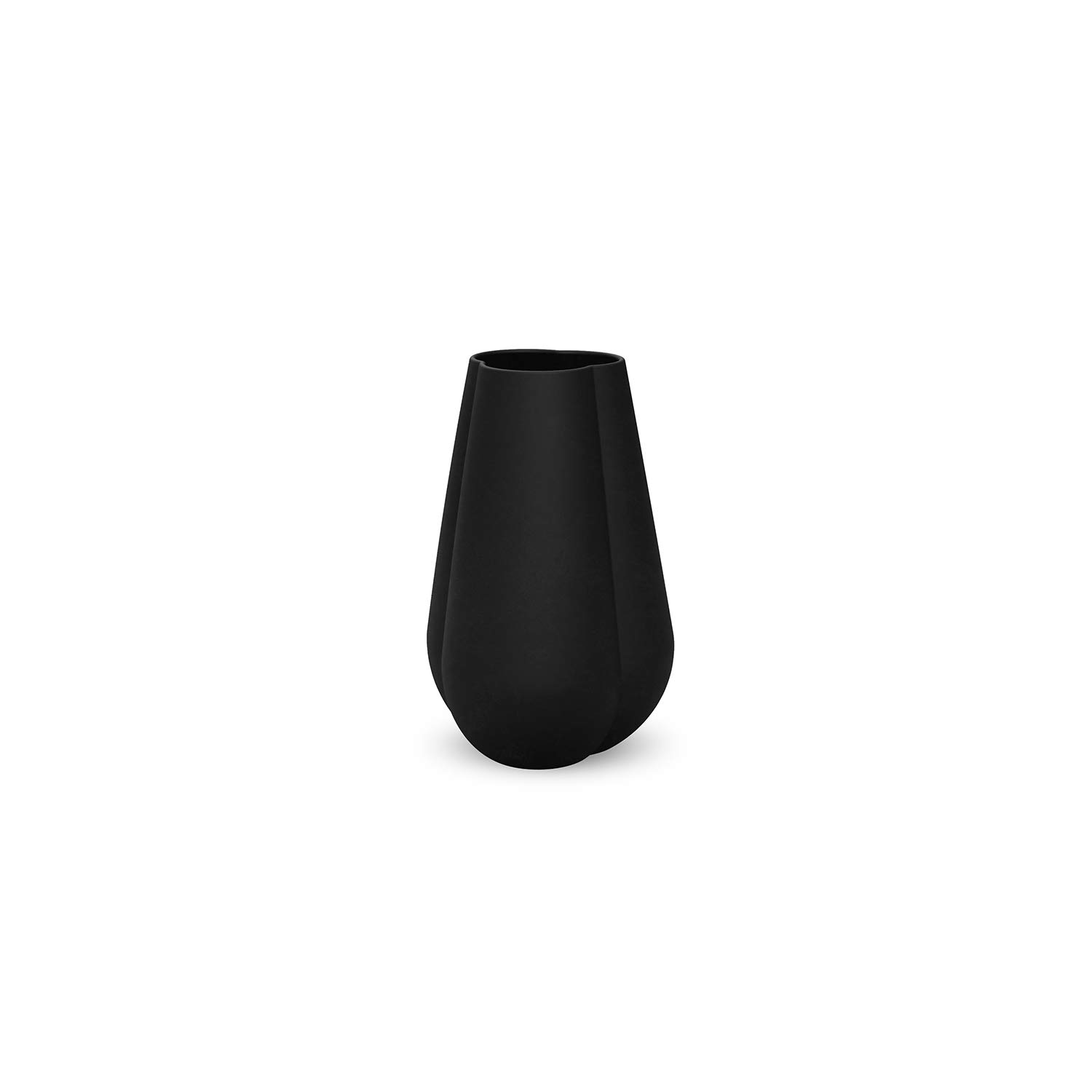 11cm Black Ceramic Vase for Flowers - Elegant Home Decor, Wedding Centerpiece & Tabletop Display (7cm Opening)
