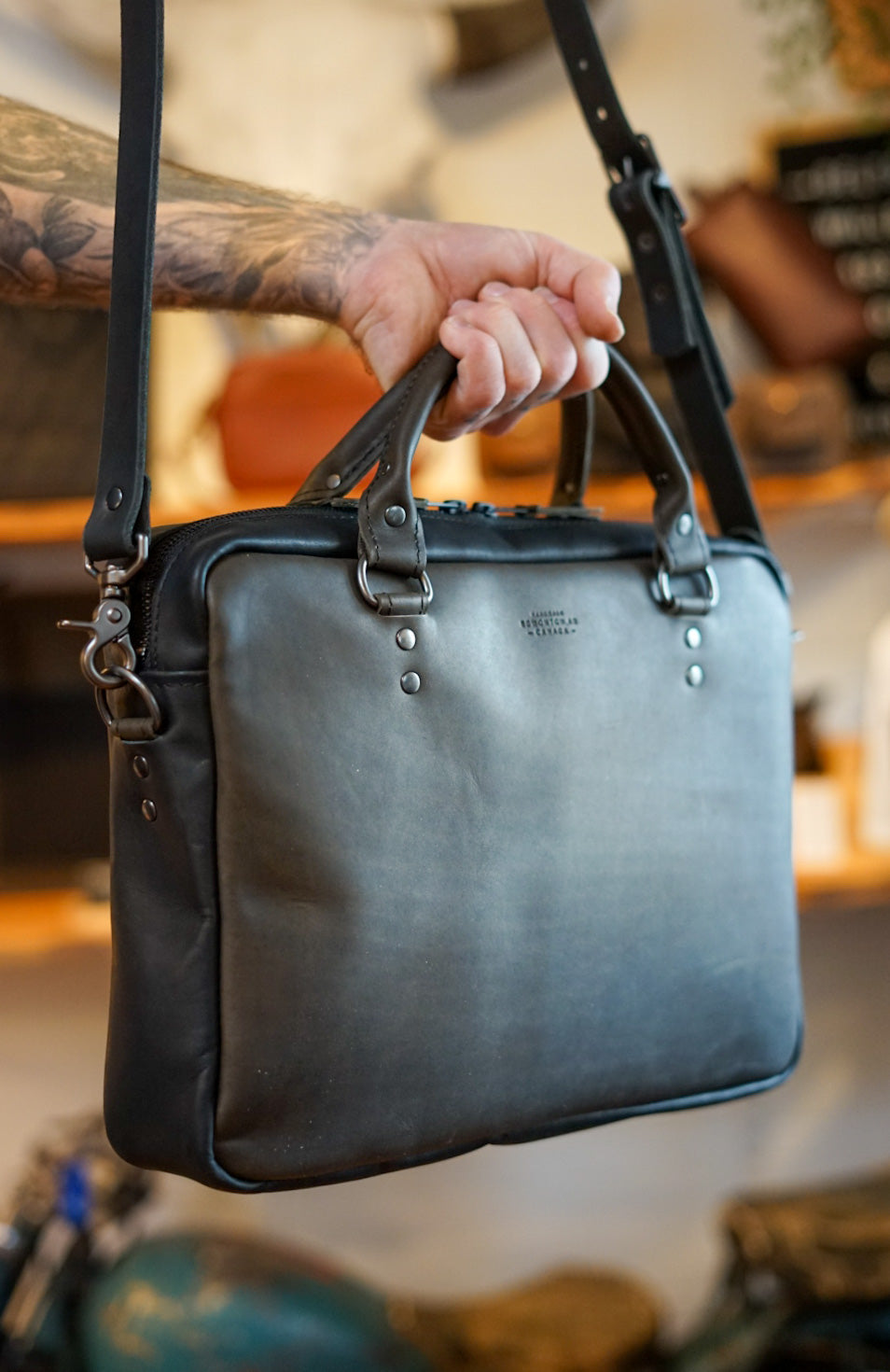 Durable Essential Work Bag for Professionals - Frontier Evergreen with Flat Black Accents | Perfect for Office, Commuting & Business Travel