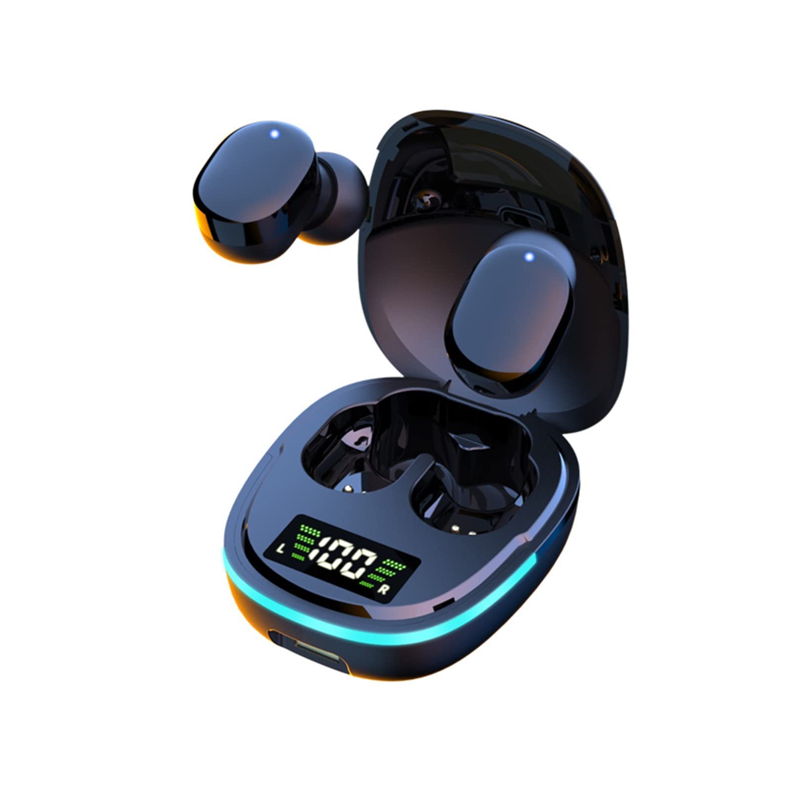 Wireless Bluetooth Earbuds with LED Breathing Lamp, Digital Display & Touch Control - IPX5 Waterproof, Bluetooth 5.1+EDR for Running, Gym, Workout & Outdoor Activities